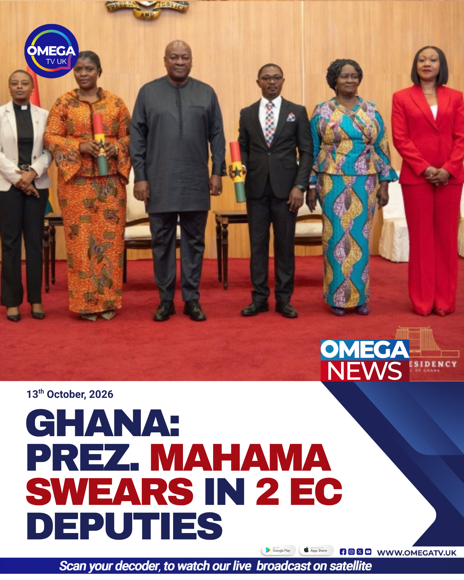 Mahama Swears In Two Electoral Commission Deputies