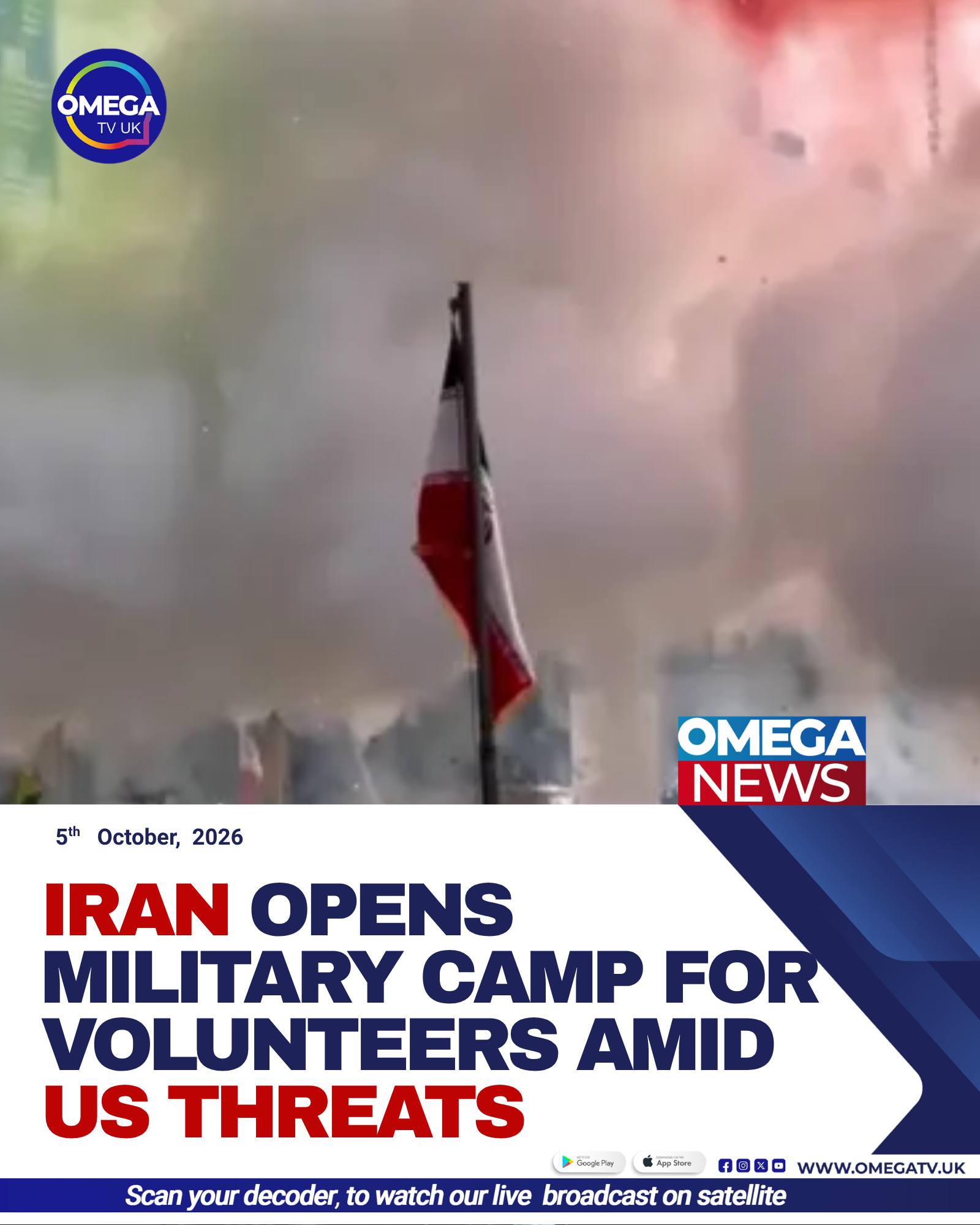 Iranian volunteers participate in a military-style mobilisation event in Tehran as authorities expand the Janfada training campaign.
