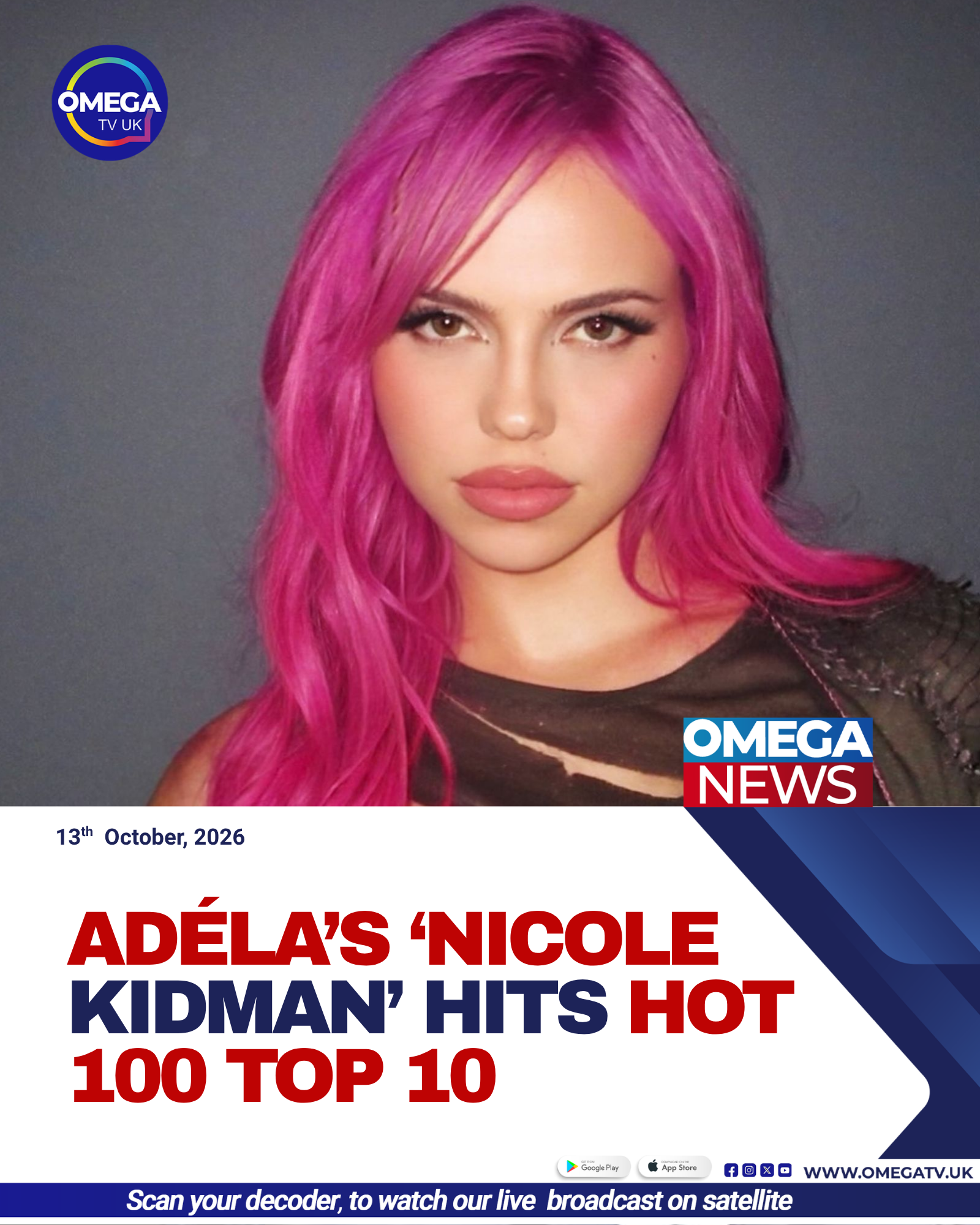 Slovak pop singer ADÉLA celebrates the success of her single “Nicole Kidman” on the US Billboard charts.