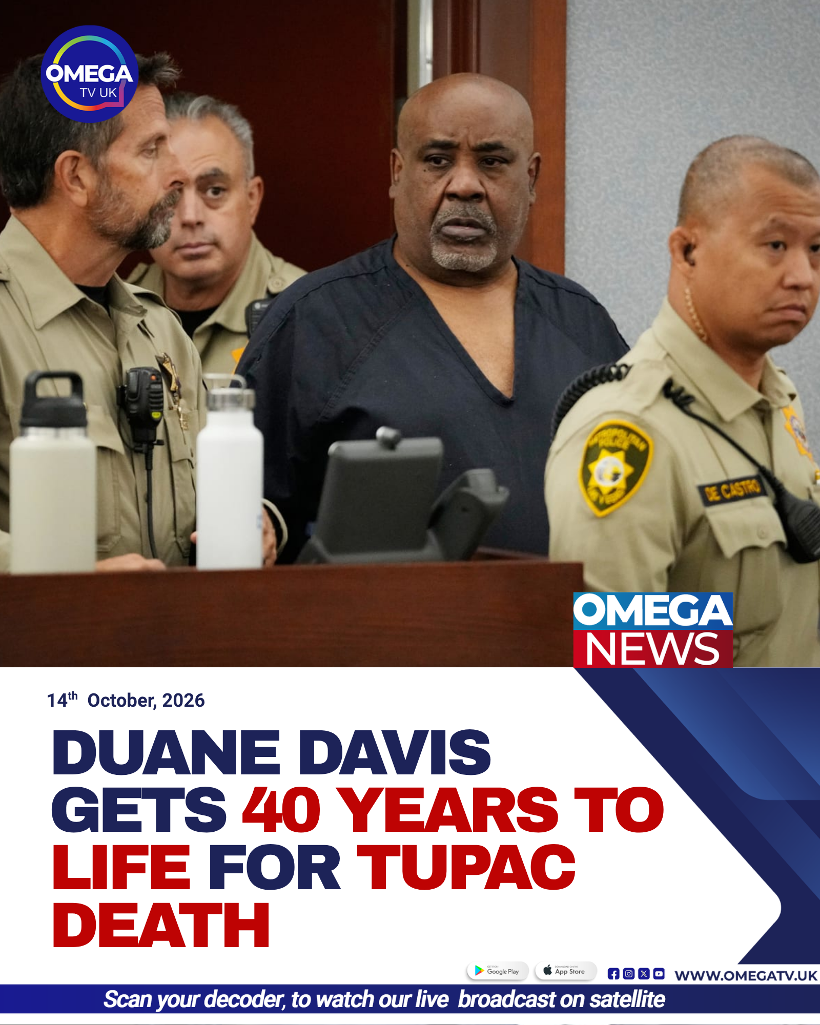 Duane “Keffe D” Davis was sentenced to 40 years to life in prison for orchestrating Tupac Shakur’s murder.