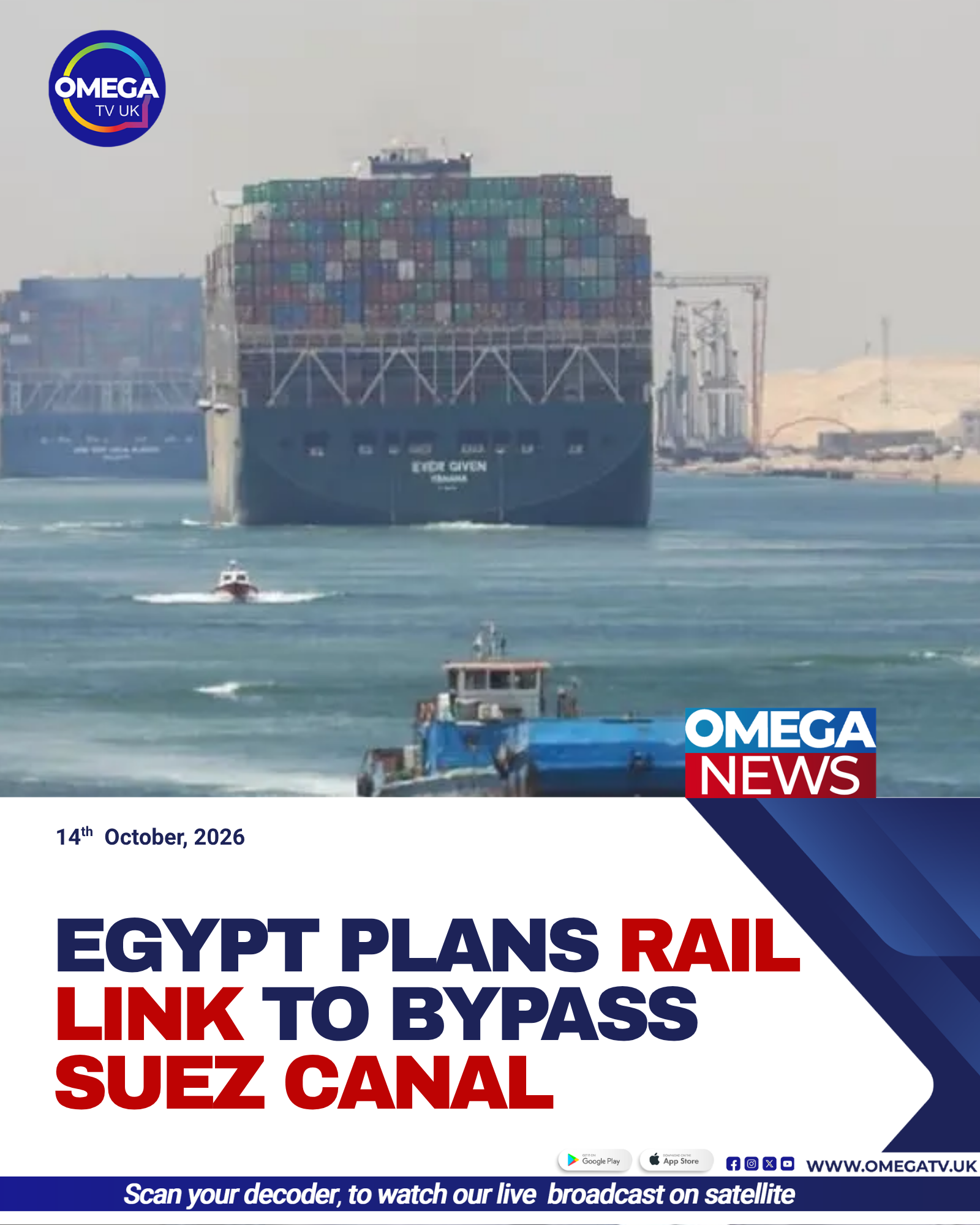 Egypt is developing an electrified rail network to transport freight between Red Sea ports and Mediterranean terminals.
