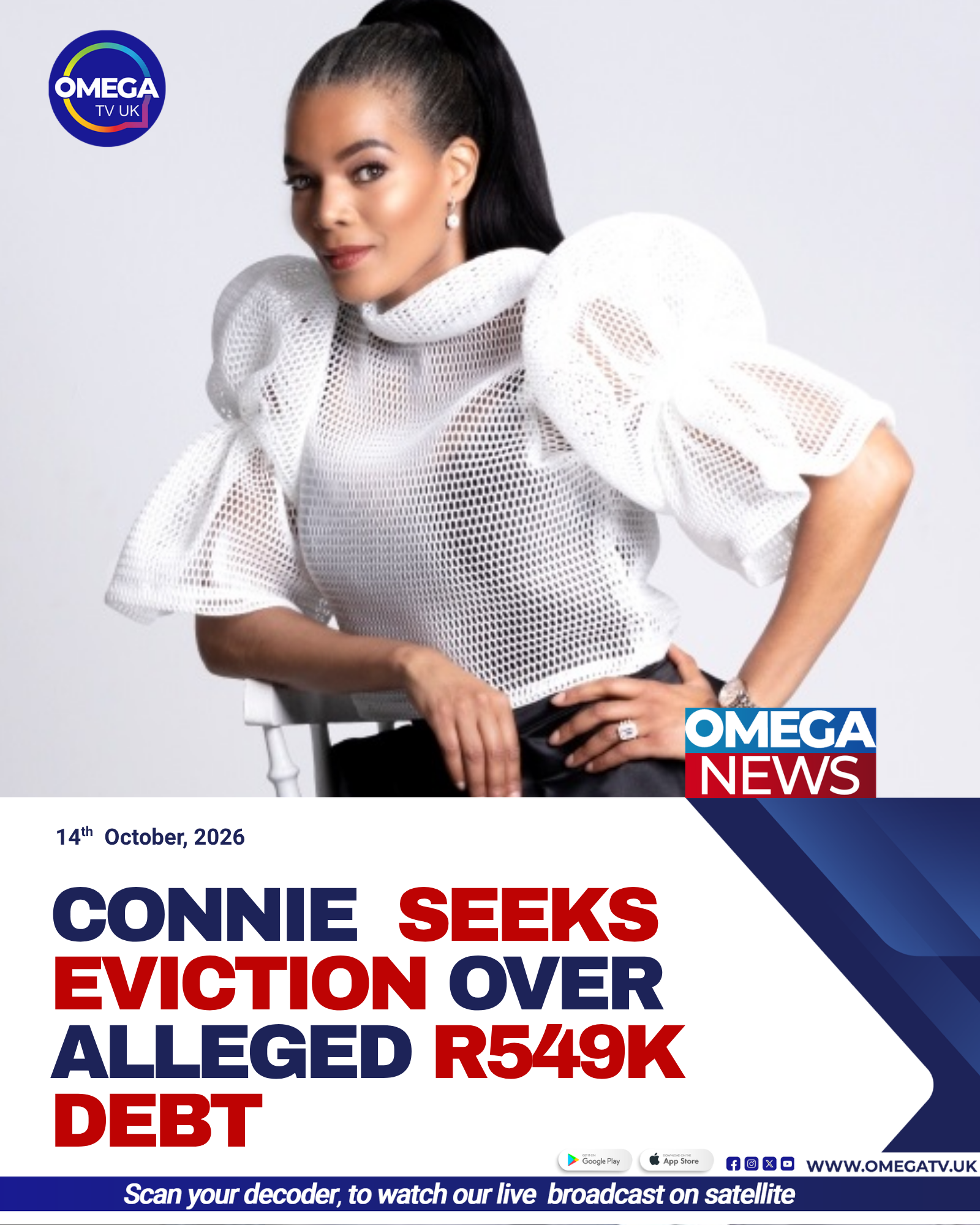 : South African actress and businesswoman Connie Ferguson, who is seeking to evict tenants over an alleged unpaid property debt.