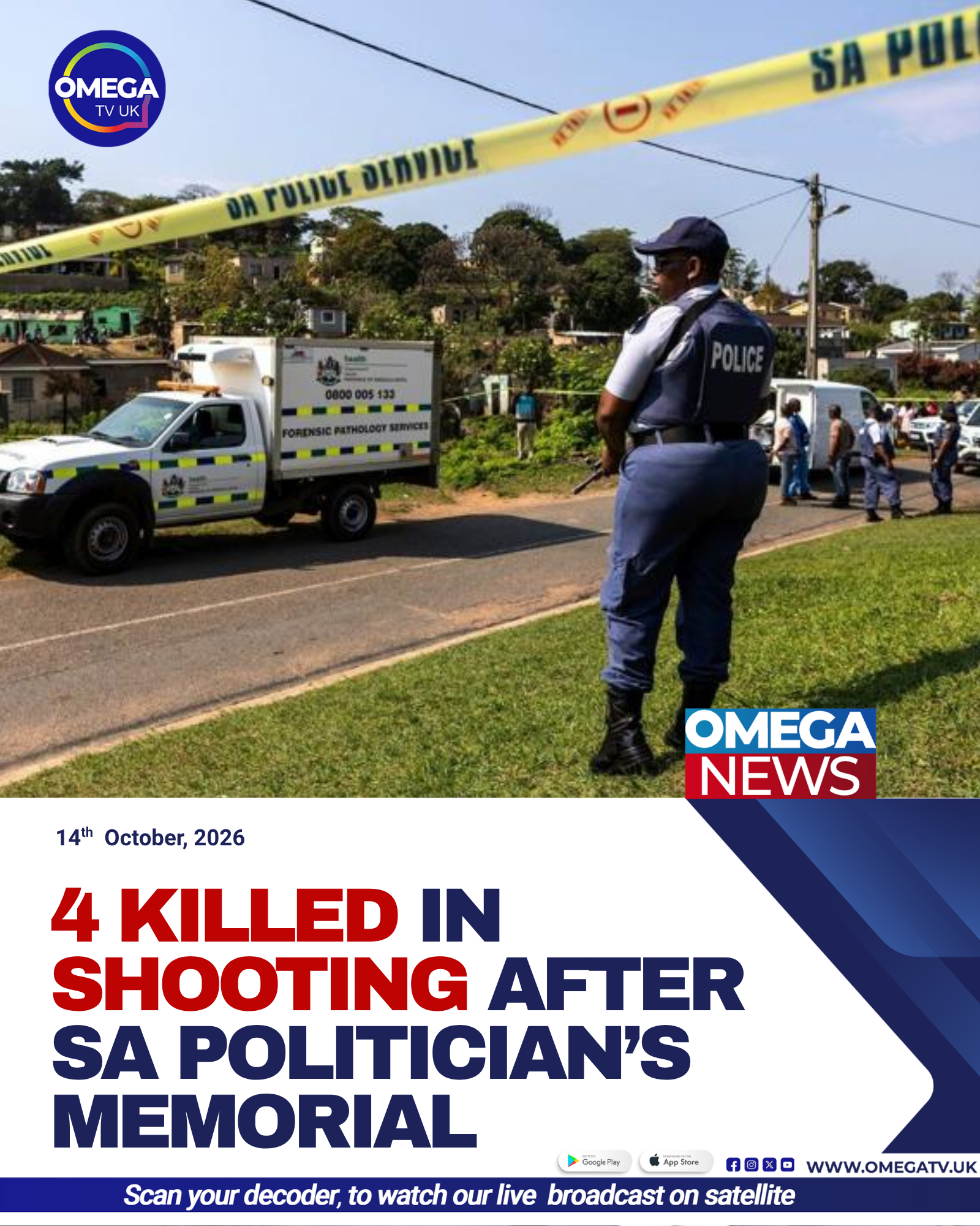 Police investigate a fatal shooting in Katlehong, South Africa, where mourners leaving a political memorial were attacked.