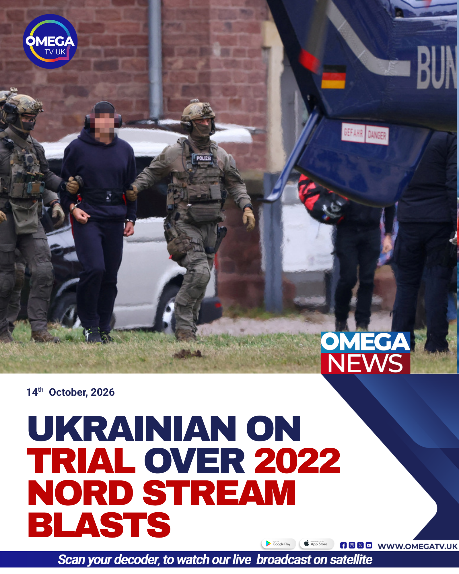 Ukrainian suspect Serhii Kuznetsov appears in a Hamburg court for trial over the 2022 Nord Stream pipeline explosions.