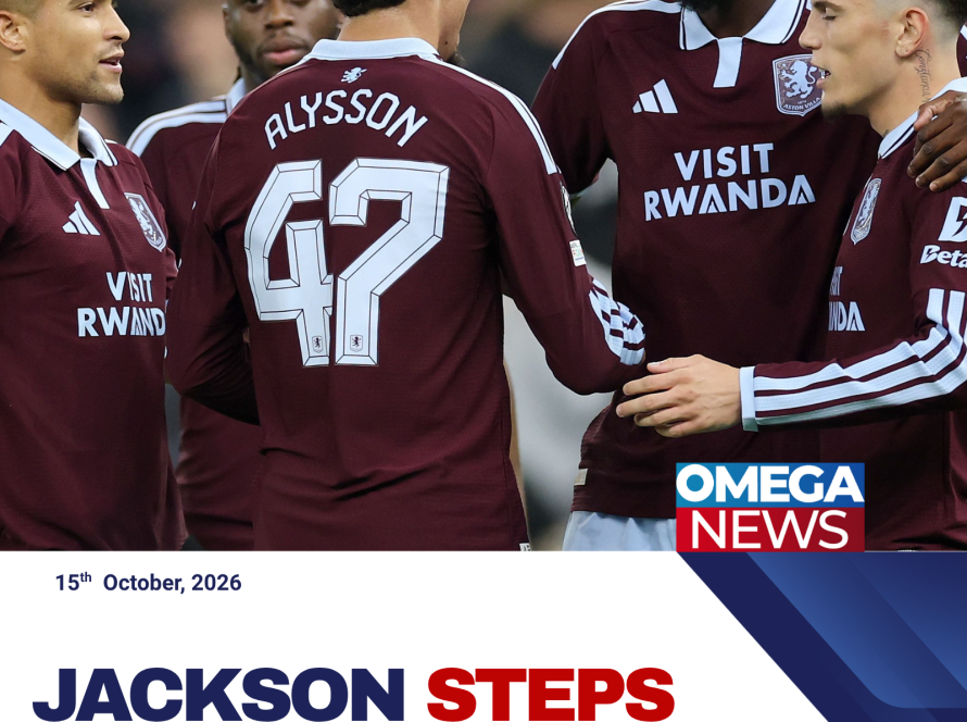 Nicolas Jackson celebrates after scoring for Aston Villa during their 6-0 Champions League victory over Fenerbahce.