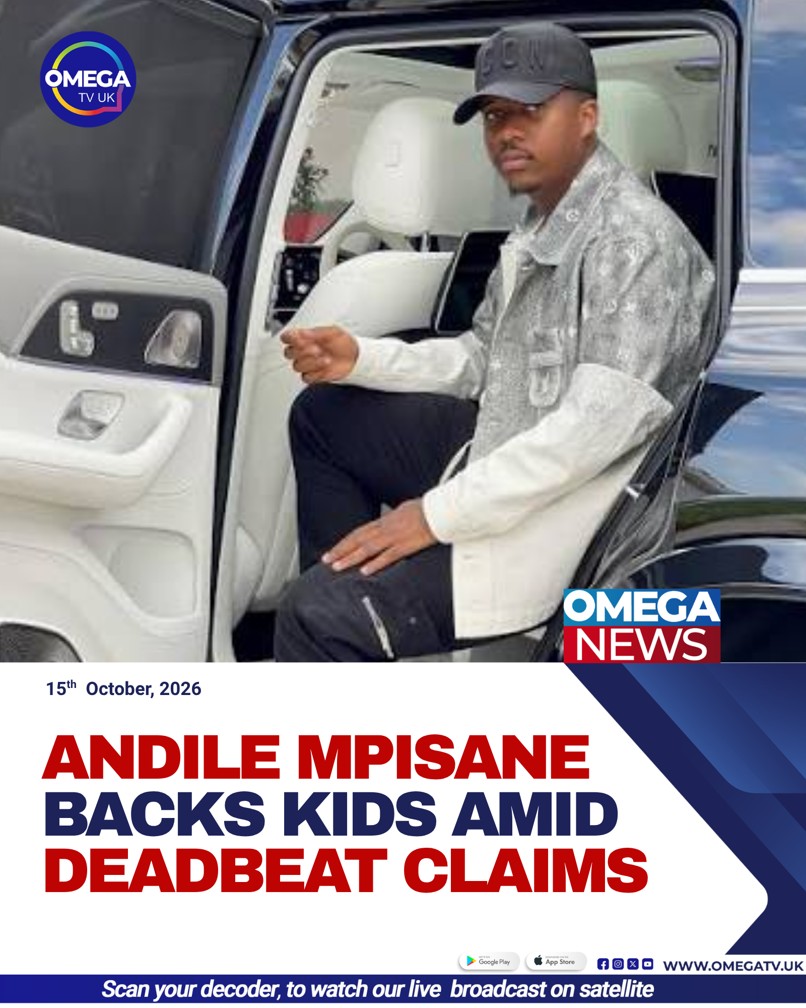 Andile Mpisane responds to social media criticism, saying he continues to support his children and remains committed to their well-being.