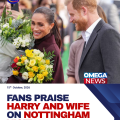 ‘It’s nice to see you,’ Harry tells crowds as he and Meghan visit Nottingham charities