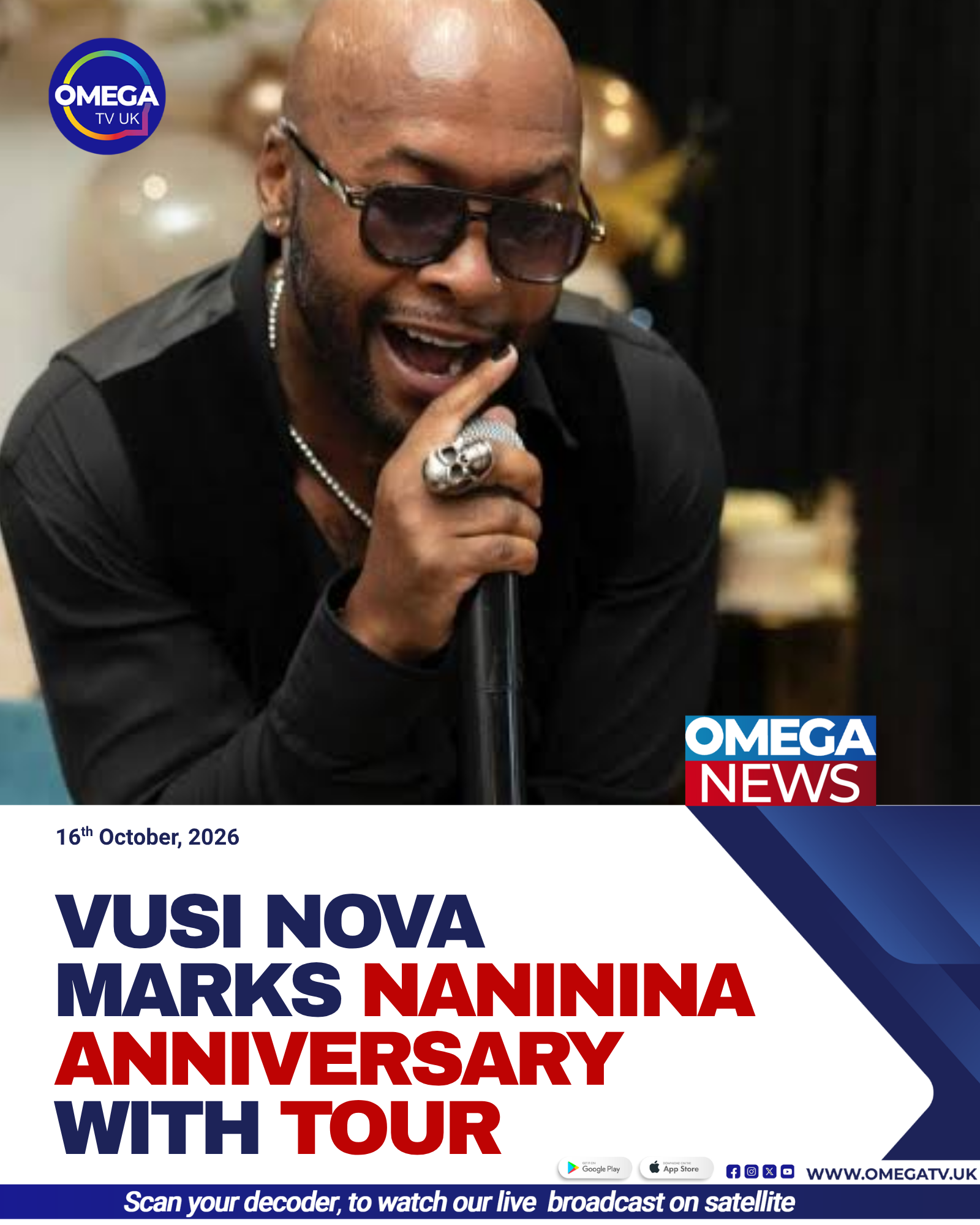 Vusi Nova prepares to tour South Africa with his Here to Stay concerts, celebrating 10 years since the release of Naninina.