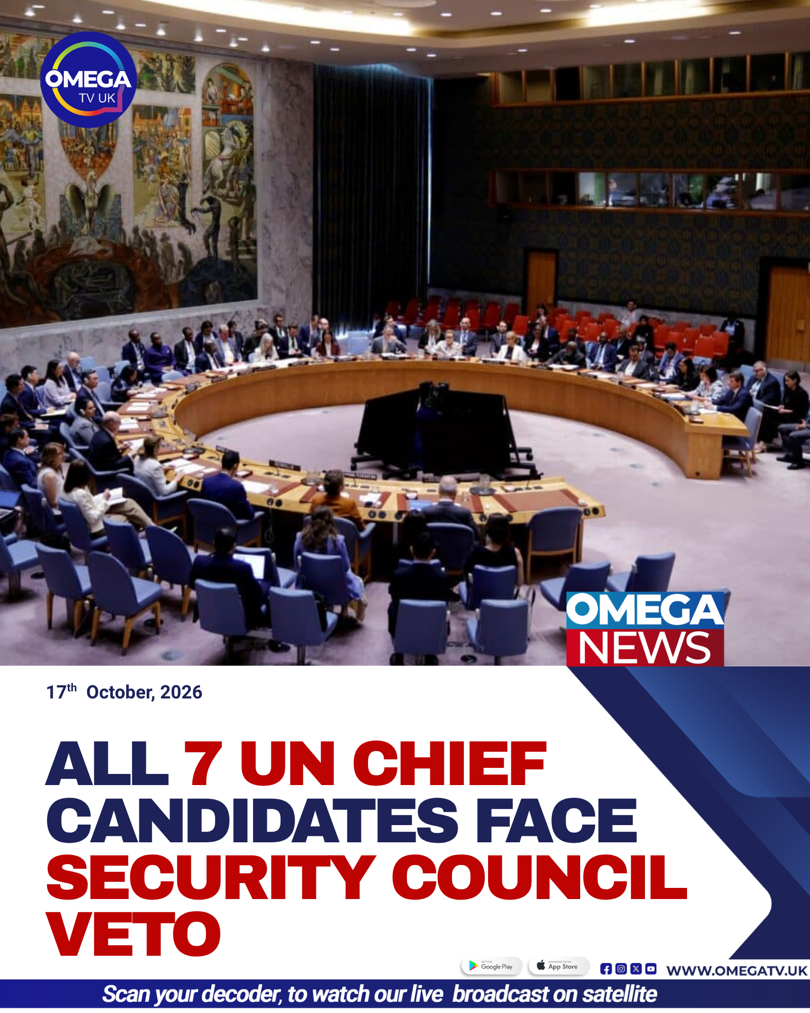 UN Security Council members conduct an informal poll of seven candidates seeking to become the next United Nations secretary-general.