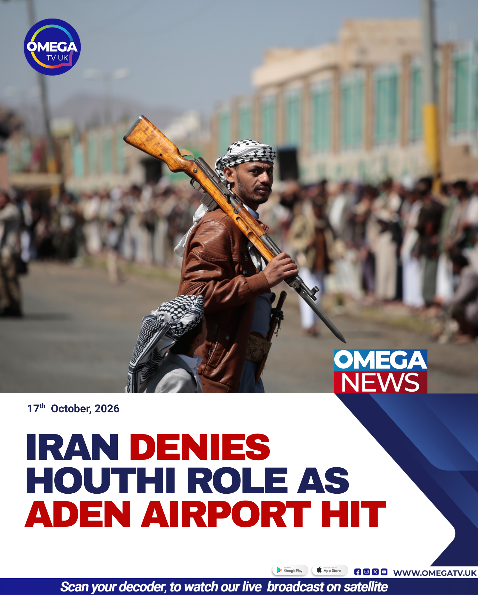 Smoke and damage at Aden International Airport following missile strikes claimed by Yemen’s Houthi rebels.