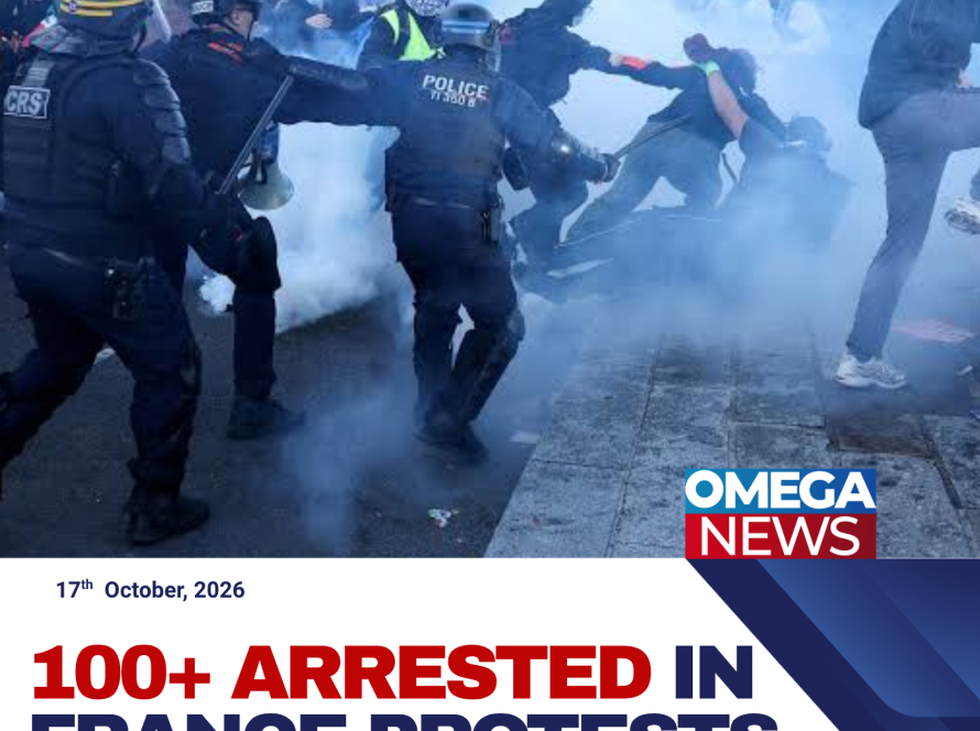Protesters gather in France during demonstrations against rising fuel prices and the cost of living.