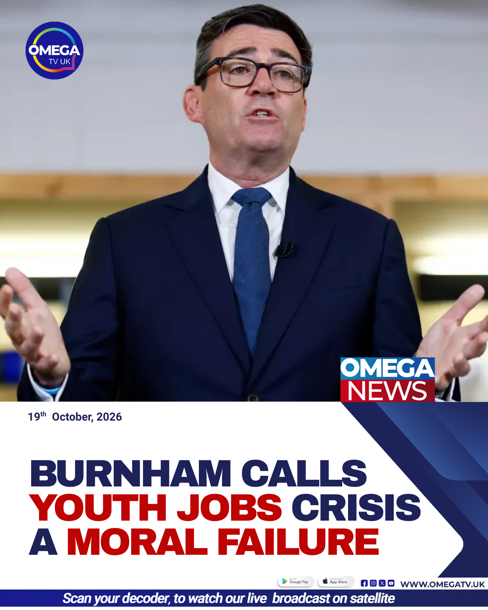UK Prime Minister Andy Burnham discusses plans to tackle youth unemployment and expand training opportunities for young people.