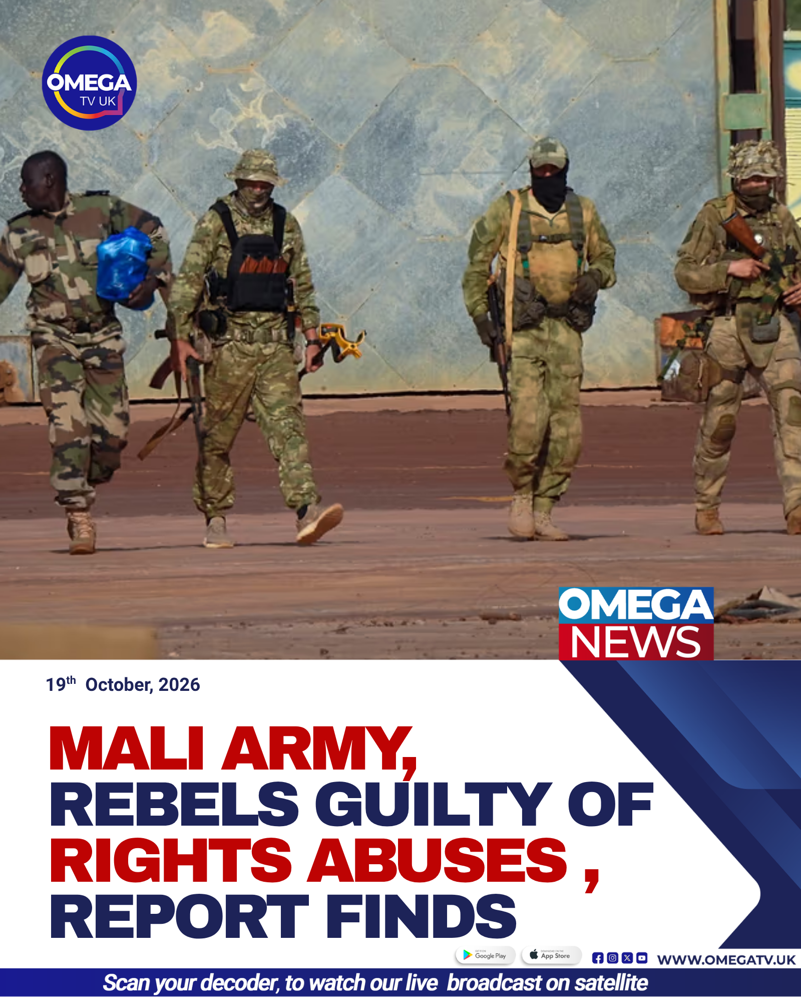 Malian soldiers patrol an area affected by conflict as rights groups report alleged abuses by government forces, Russian allies and armed groups.