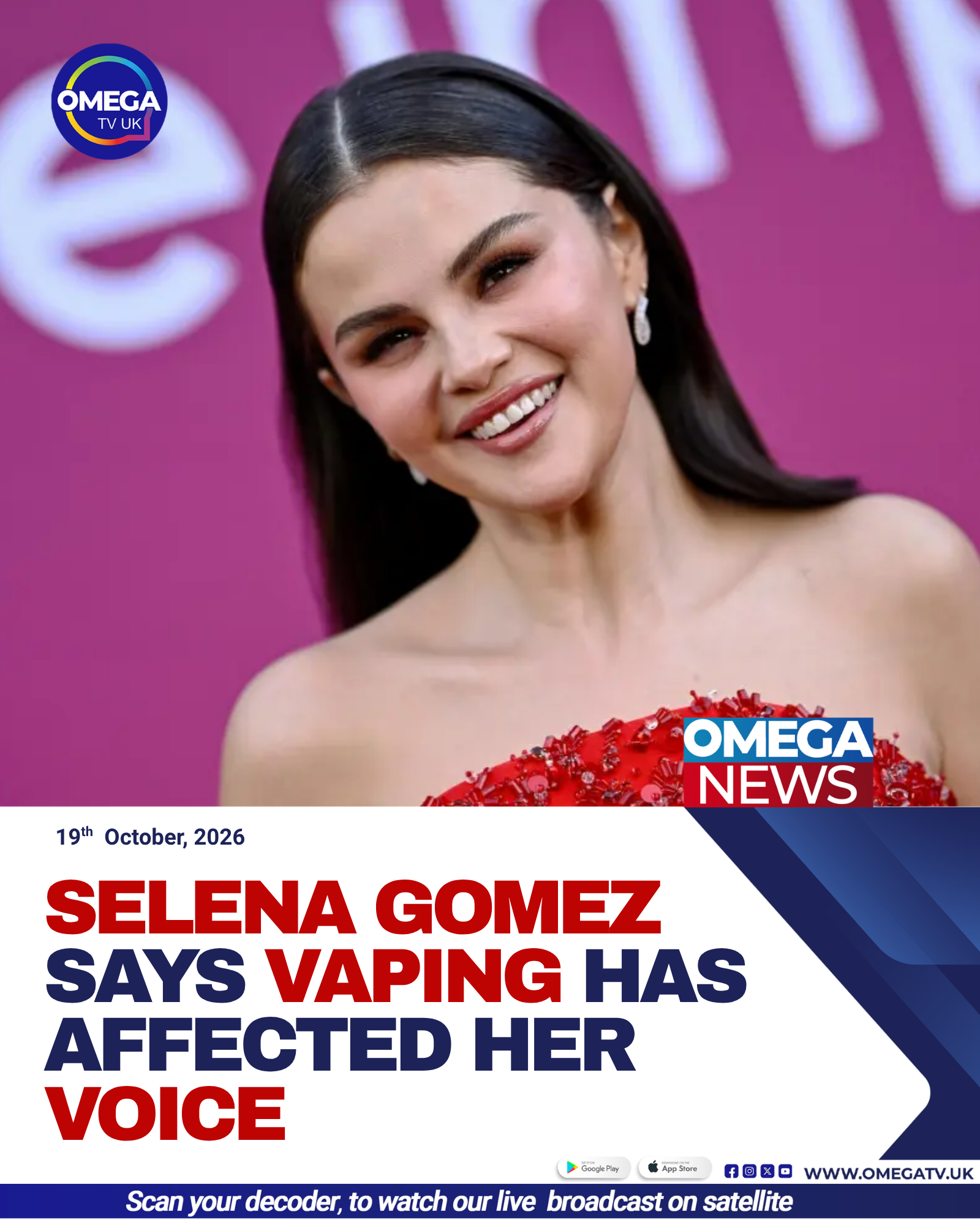 Selena Gomez says nicotine vaping changed her voice as she opens up about quitting and urges fans to avoid the addictive habit.