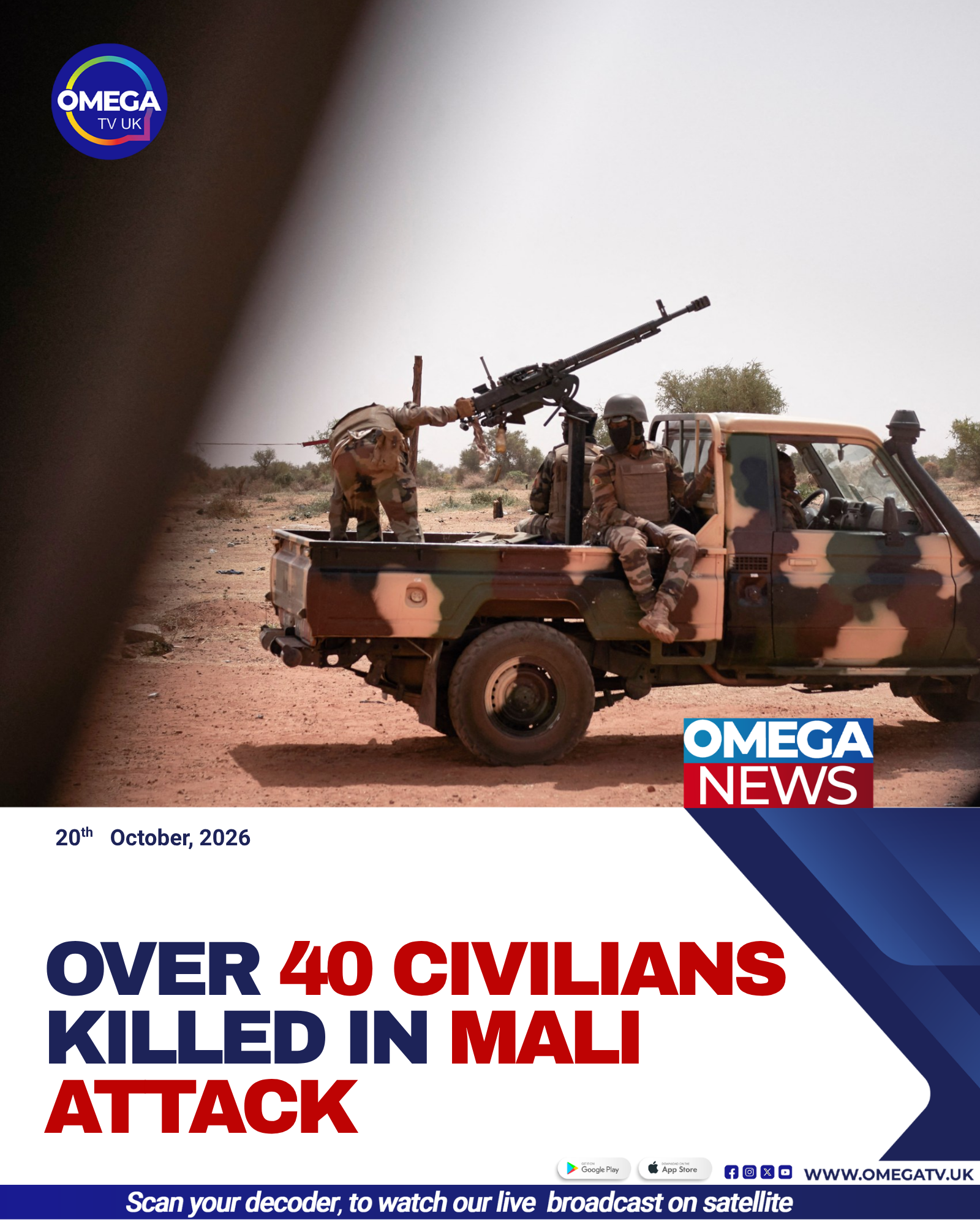 Camps in Mali’s Menaka region were reportedly attacked by armed men on motorcycles, killing more than 40 civilians.