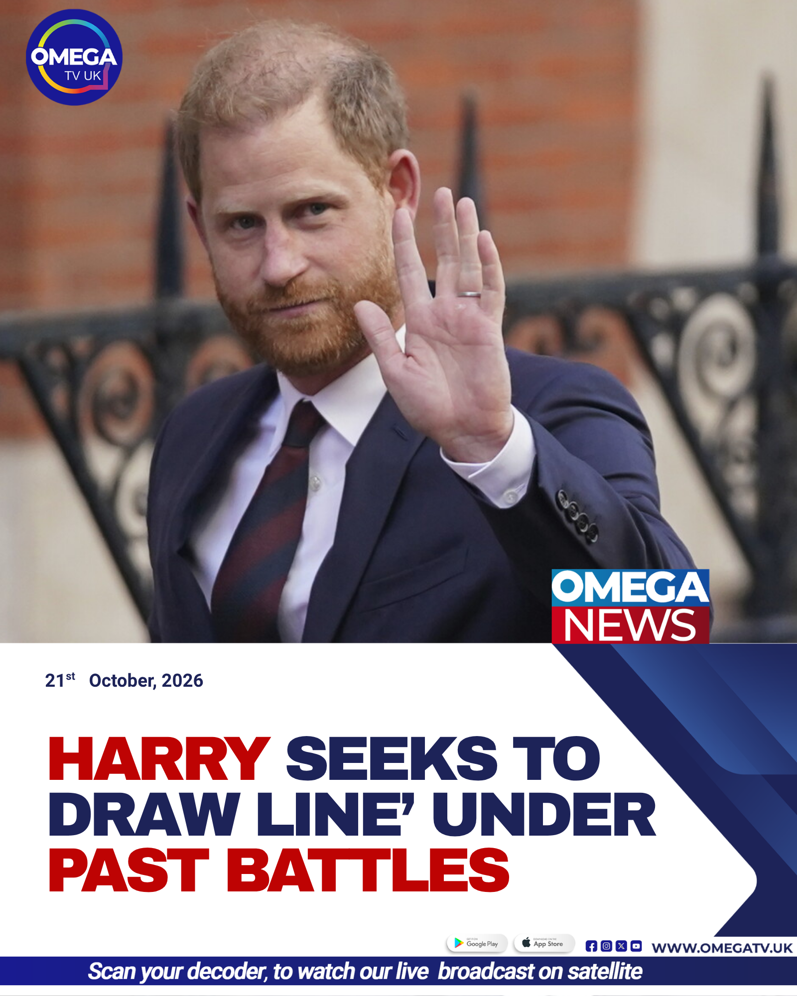Prince Harry speaks about reconciling with King Charles III and Prince William and leaving past disputes behind.