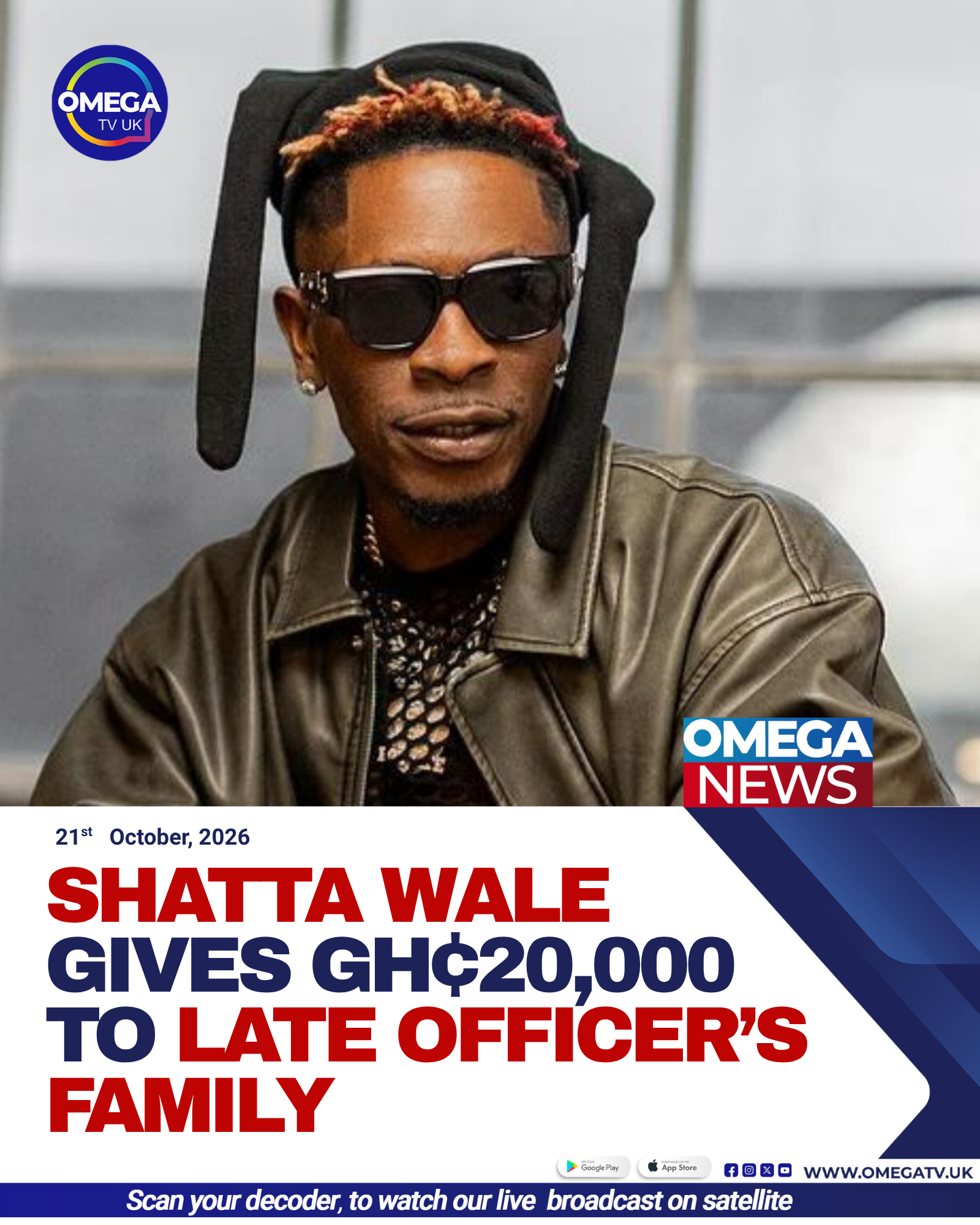 Shatta Wale’s team presents GH¢20,000 in support of the children of late Police Officer Prince Adu.