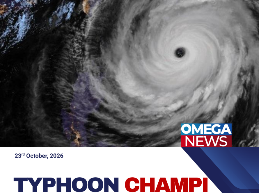 Typhoon Champi swirls over the western Pacific as Taiwan prepares for powerful winds, heavy rain and travel disruption.