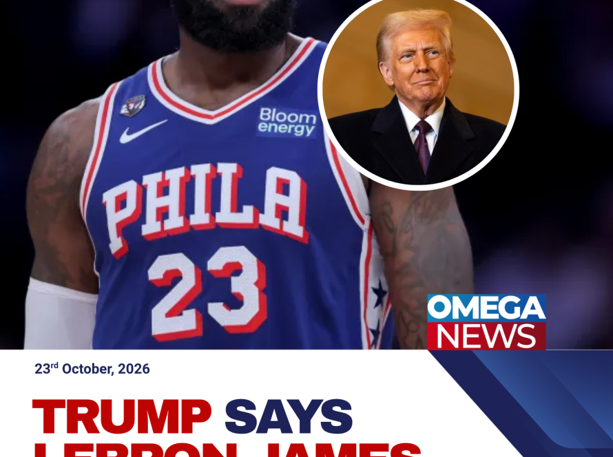 LeBron James of the Philadelphia 76ers during an NBA game after President Donald Trump criticised his movements during the US national anthem.