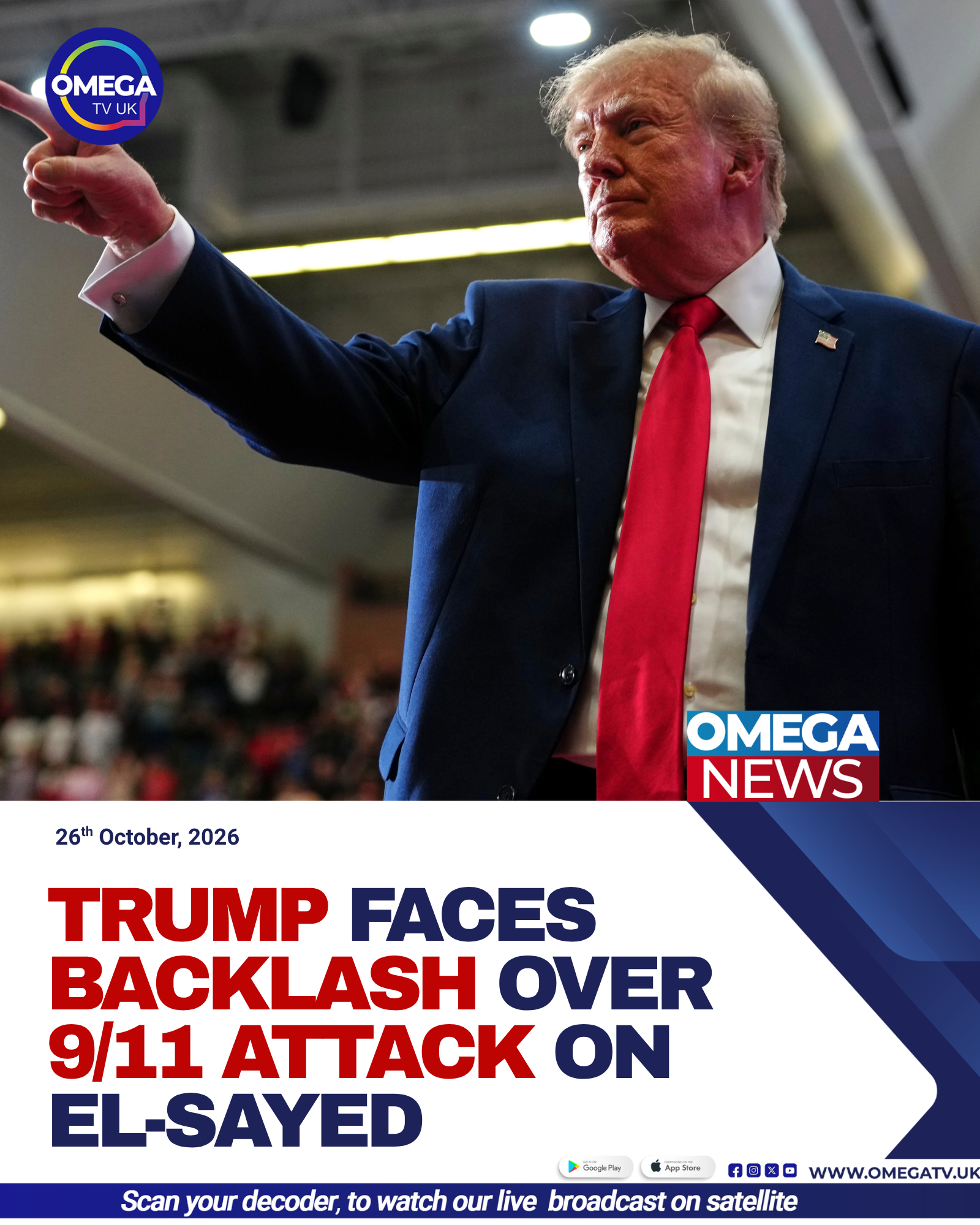 US President Donald Trump and Democratic Senate candidate Abdul El-Sayed, at the centre of a political controversy over comments made during a Michigan campaign rally.