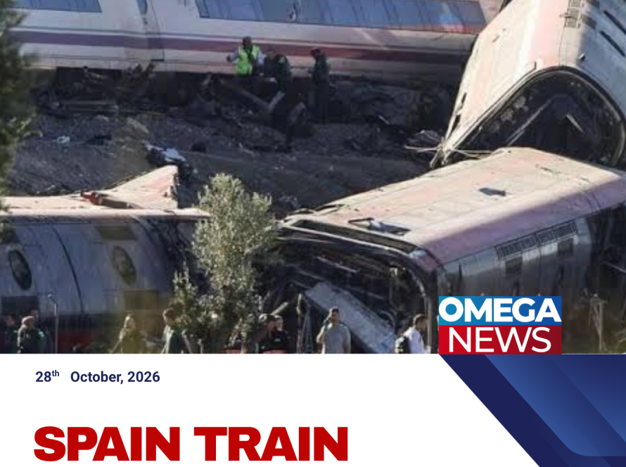 Emergency responders work at the scene of a collision between two high-speed trains on Spain’s Madrid-Seville railway line.