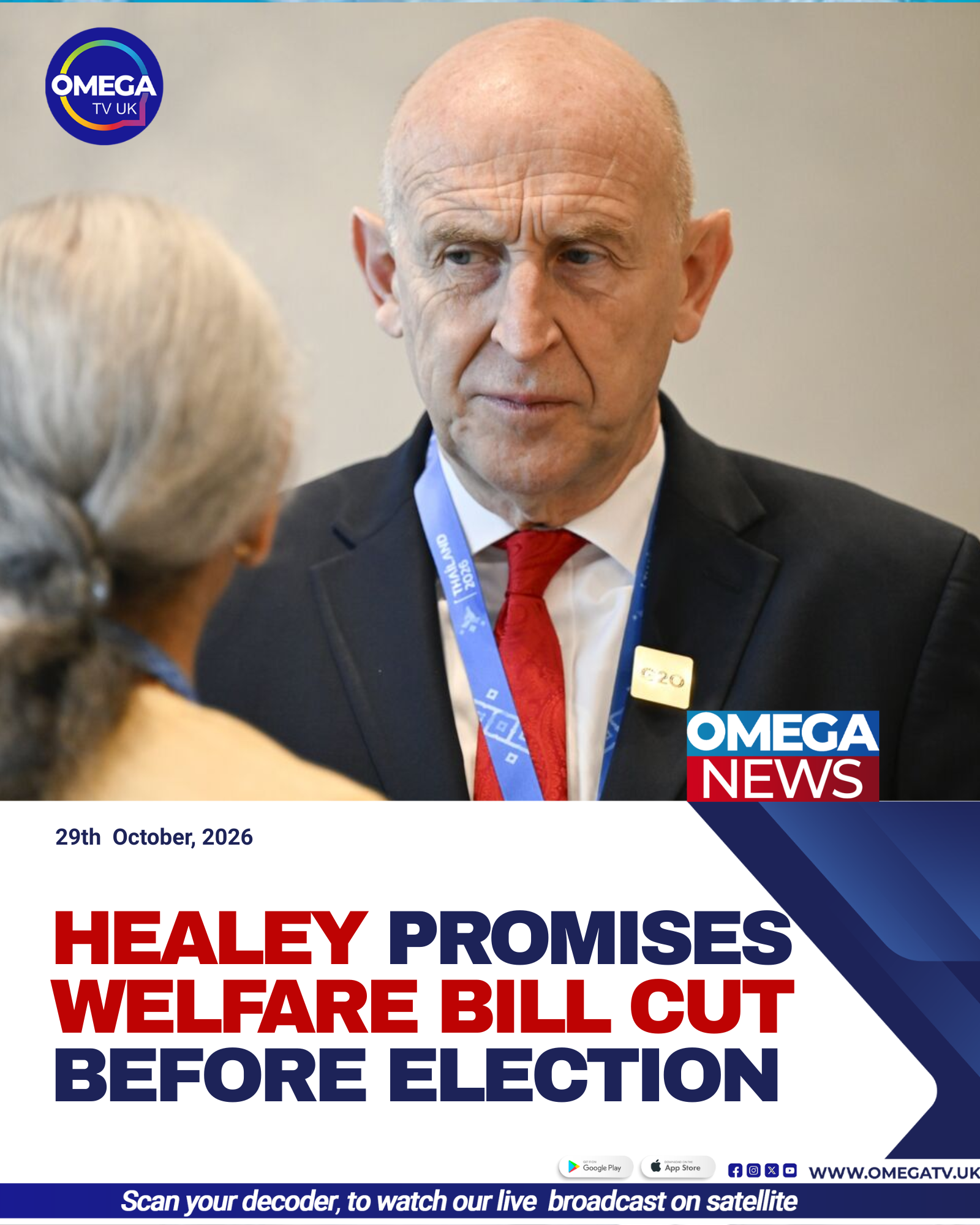 UK Chancellor John Healey speaks in Parliament following the 2026 Budget, pledging to reduce welfare spending before the next general election.