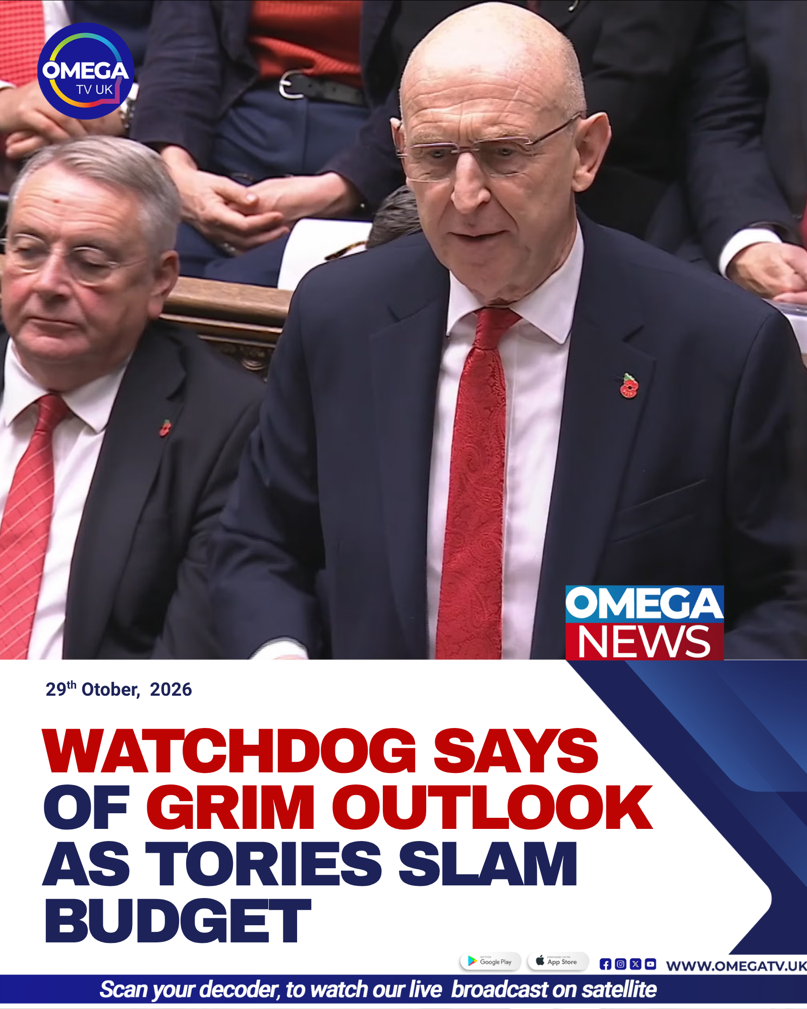 UK Chancellor John Healey presents his Budget as the Conservatives criticise government spending plans and the OBR warns of a difficult economic outlook.