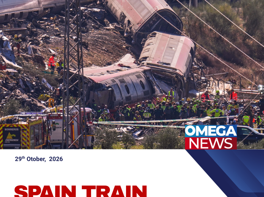 Emergency responders examine wreckage from the collision between Renfe and Iryo high-speed trains near Urda, Spain, which killed at least 69 people.