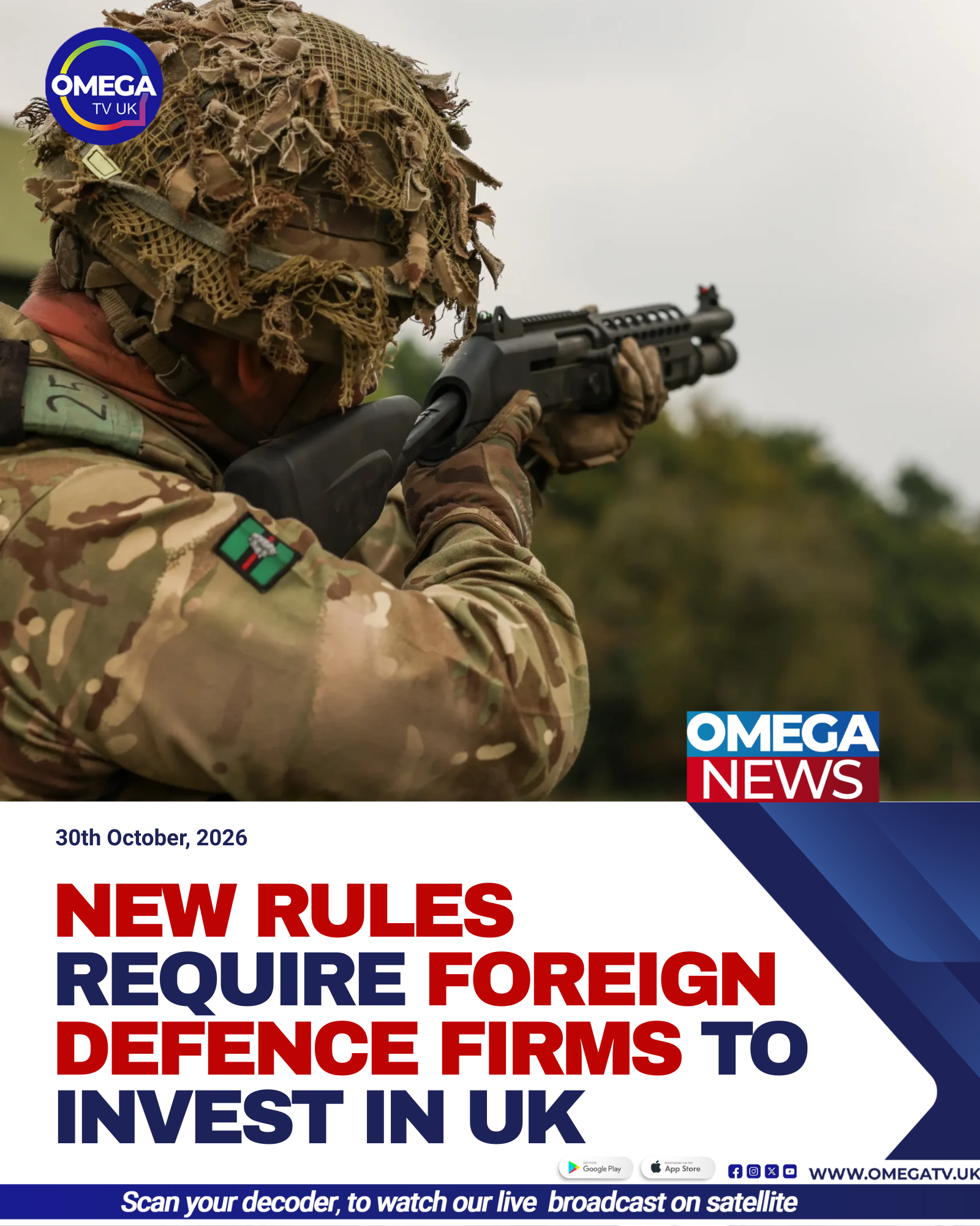 UK Defence Secretary Wes Streeting and Chancellor John Healey announce new rules requiring overseas defence contractors to generate investment and economic benefits for British industry.