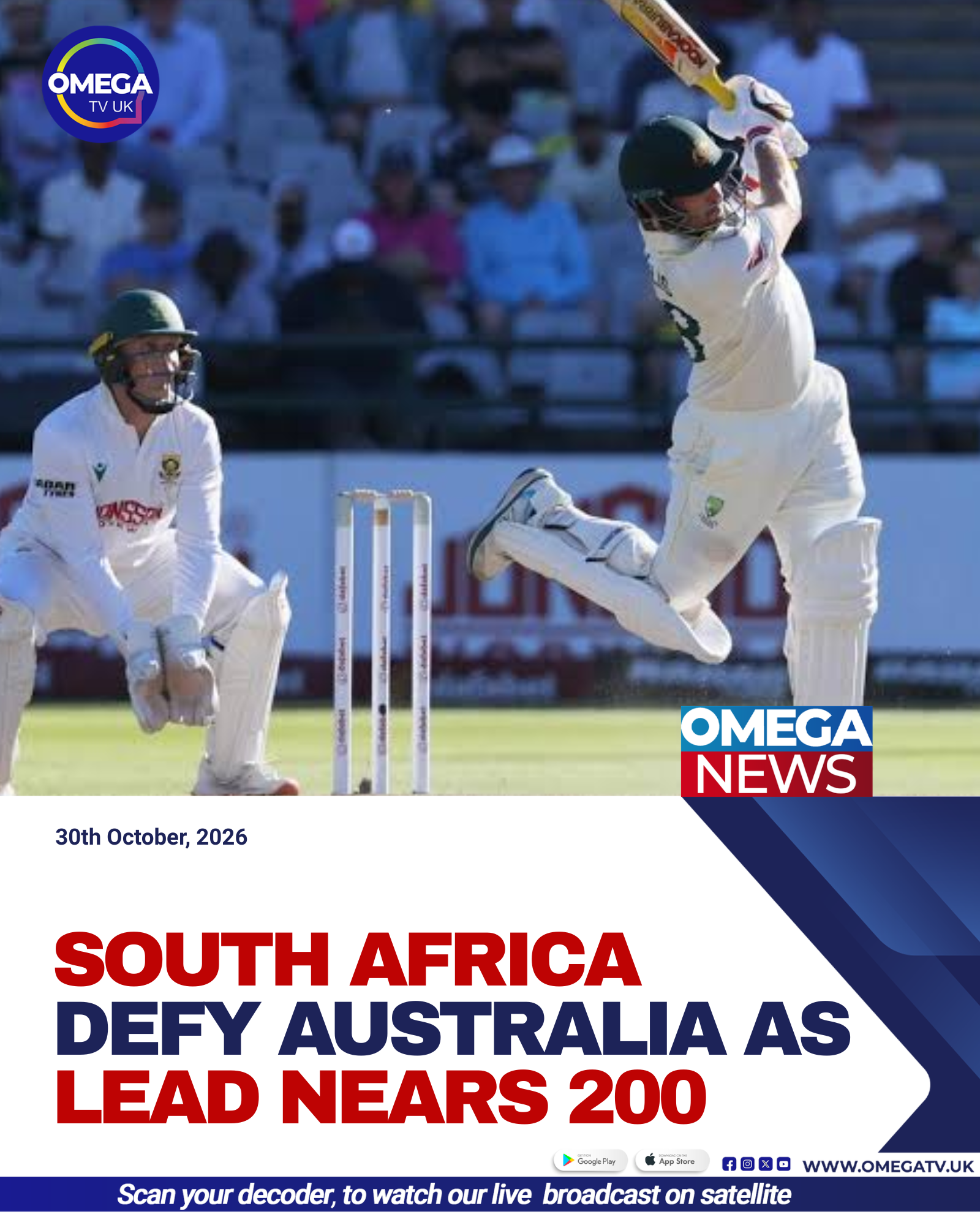 South African batters Ryan Rickelton and Wiaan Mulder build a crucial partnership against Australia during the third Test in Cape Town.
