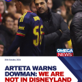 ‘We are not in Disneyland’ – Arteta’s warning to Dowman after red card