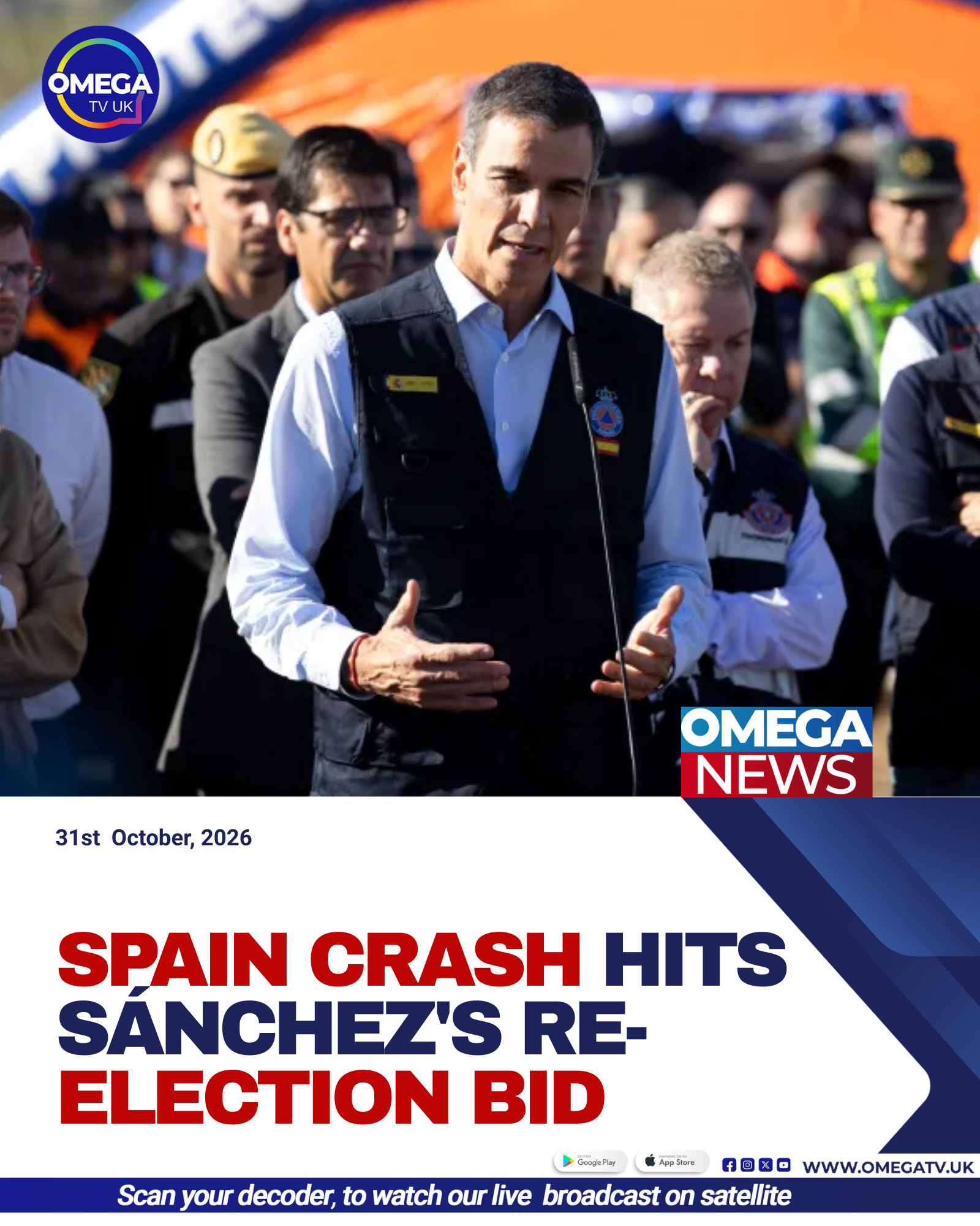 Spanish Prime Minister Pedro Sánchez visits the scene of the deadly high-speed train collision near Urda as questions grow over railway safety and government accountability.