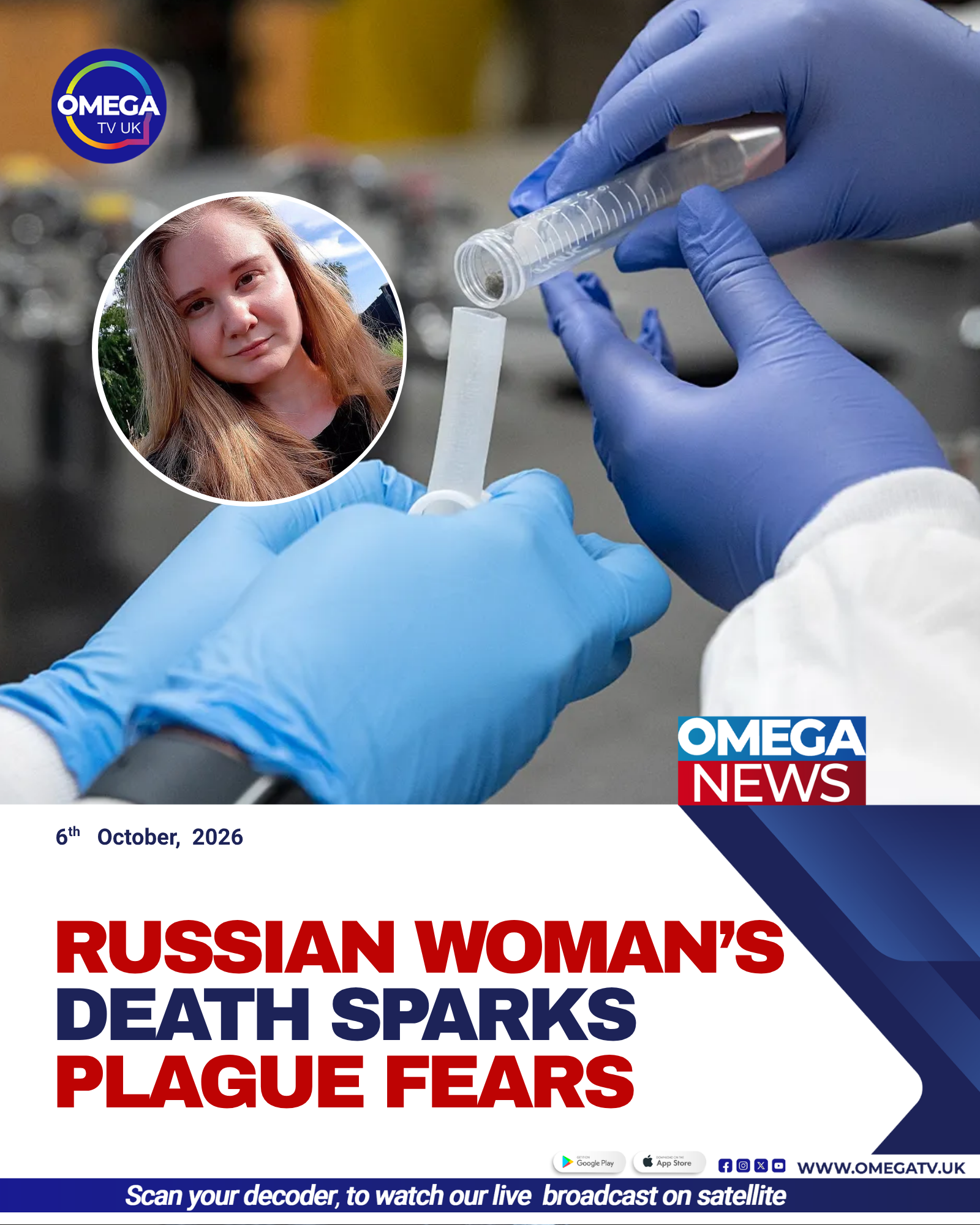 A laboratory worker at an anti-plague research institute in Siberia as authorities investigate a woman’s death from unexplained pneumonia.