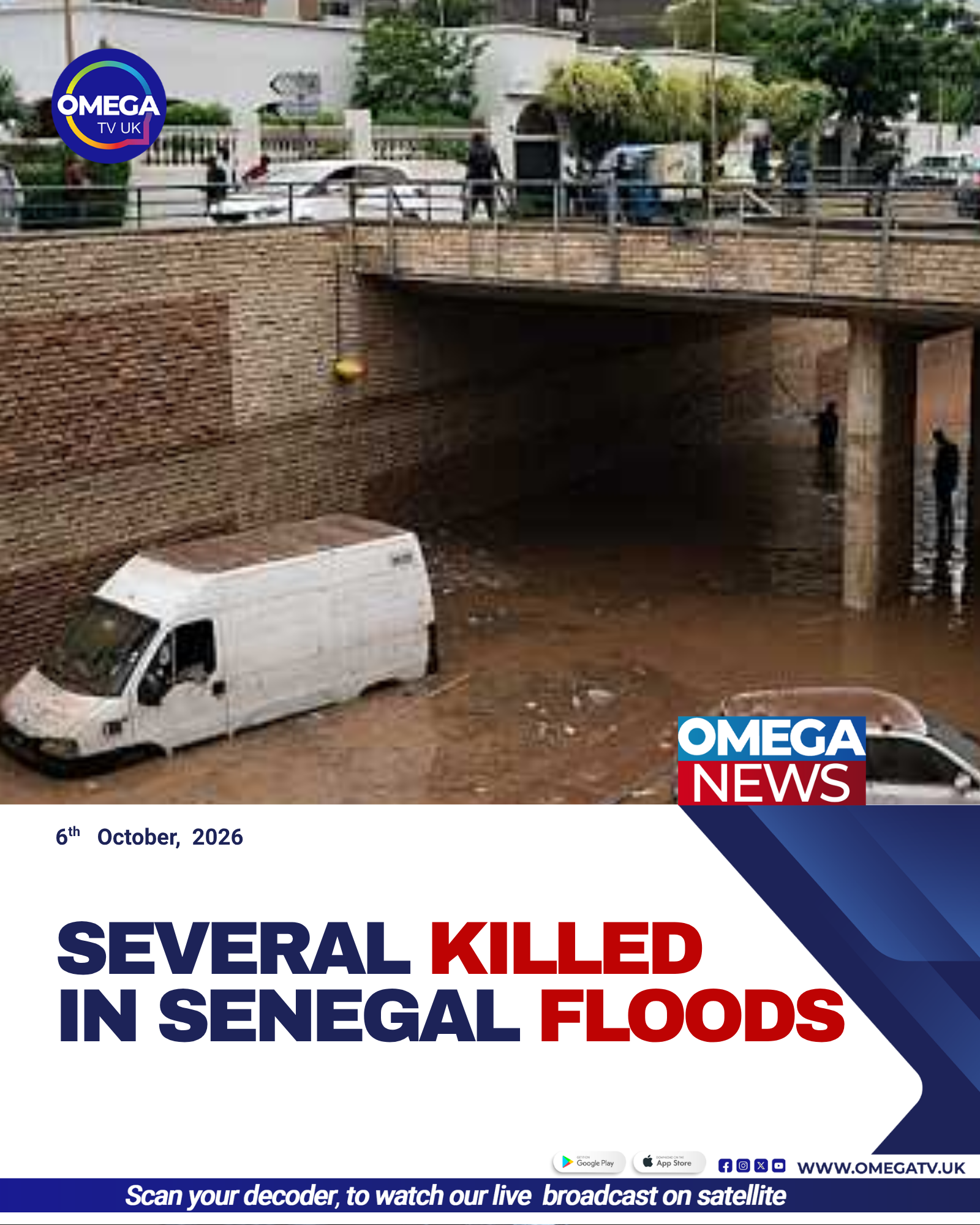 Senegal floods kill several as heavy rains hit Dakar Torrential rains have flooded parts of Dakar and other regions of Senegal, killing several people, damaging infrastructure and disrupting transport. Heavy rains flood Dakar Severe rainfall over the weekend left several parts of Dakar underwater on Monday, with floodwaters disrupting movement across the capital and surrounding areas. Some rainfall stations recorded more than 100mm over 48 hours. Several people killed The Ministry of Interior confirmed deaths and injuries linked to the flooding. In Dakar’s Parcelles Assainies district, a 25-year-old woman and her four-year-old son died after a wall collapsed and floodwater entered their home. Buildings collapse in Matam In the northern city of Matam, one person was killed and two others injured after a structure collapsed during heavy rainfall. Authorities are also assessing the circumstances of another building collapse in Kaolack. Roads and transport affected Flooding has severely disrupted transportation in Dakar. The main highway linking the capital with its suburbs was cut in places, while several neighbourhoods were left difficult to access because of standing water. Infrastructure suffers damage The heavy rainfall has caused widespread damage to roads, buildings and other infrastructure. Some areas received rainfall totals exceeding 140mm in a single day, overwhelming drainage systems and creating dangerous conditions. More rain expected Authorities have warned that additional heavy rainfall is expected in the coming days. Residents have been urged to avoid flooded roads and buildings that may have been weakened by the storms. Government steps up response Prime Minister Ahmadou Alhaminou Lo held an emergency meeting on Monday to coordinate the government’s response. A regional emergency plan has been activated in Dakar, while a monitoring committee has been established to follow developments. Rescue operations continue Emergency services have been deployed to affected communities to assist residents, assess damage and coordinate relief efforts. Authorities said the casualty figures remain provisional as rescue and assessment operations continue. Youth Olympics approach The flooding comes just weeks before Senegal hosts the Youth Olympic Games, scheduled to begin on October 31. The disruption has raised additional concerns about infrastructure and transportation ahead of the major international event. President offers condolences President Bassirou Diomaye Faye expressed condolences to families affected by the floods and said the government was mobilising to strengthen monitoring and emergency measures in vulnerable areas.