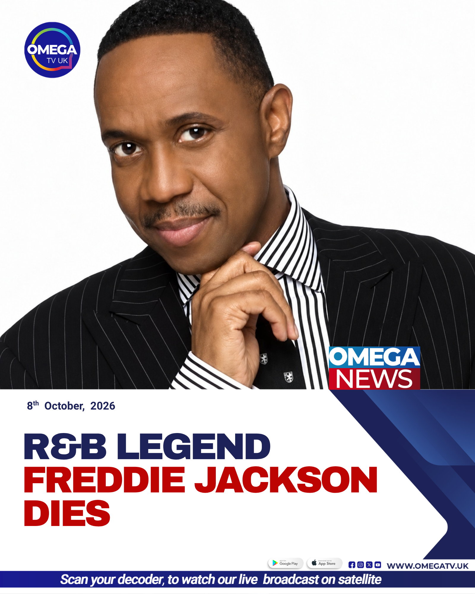 R&B singer Freddie Jackson performing during his music career.