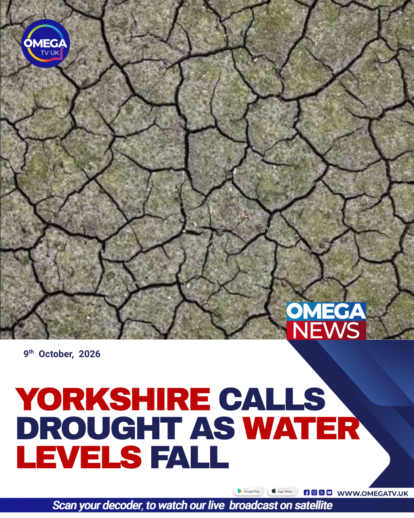 Low water levels in Yorkshire’s reservoirs and rivers following months of below-average rainfall as the region enters drought status.