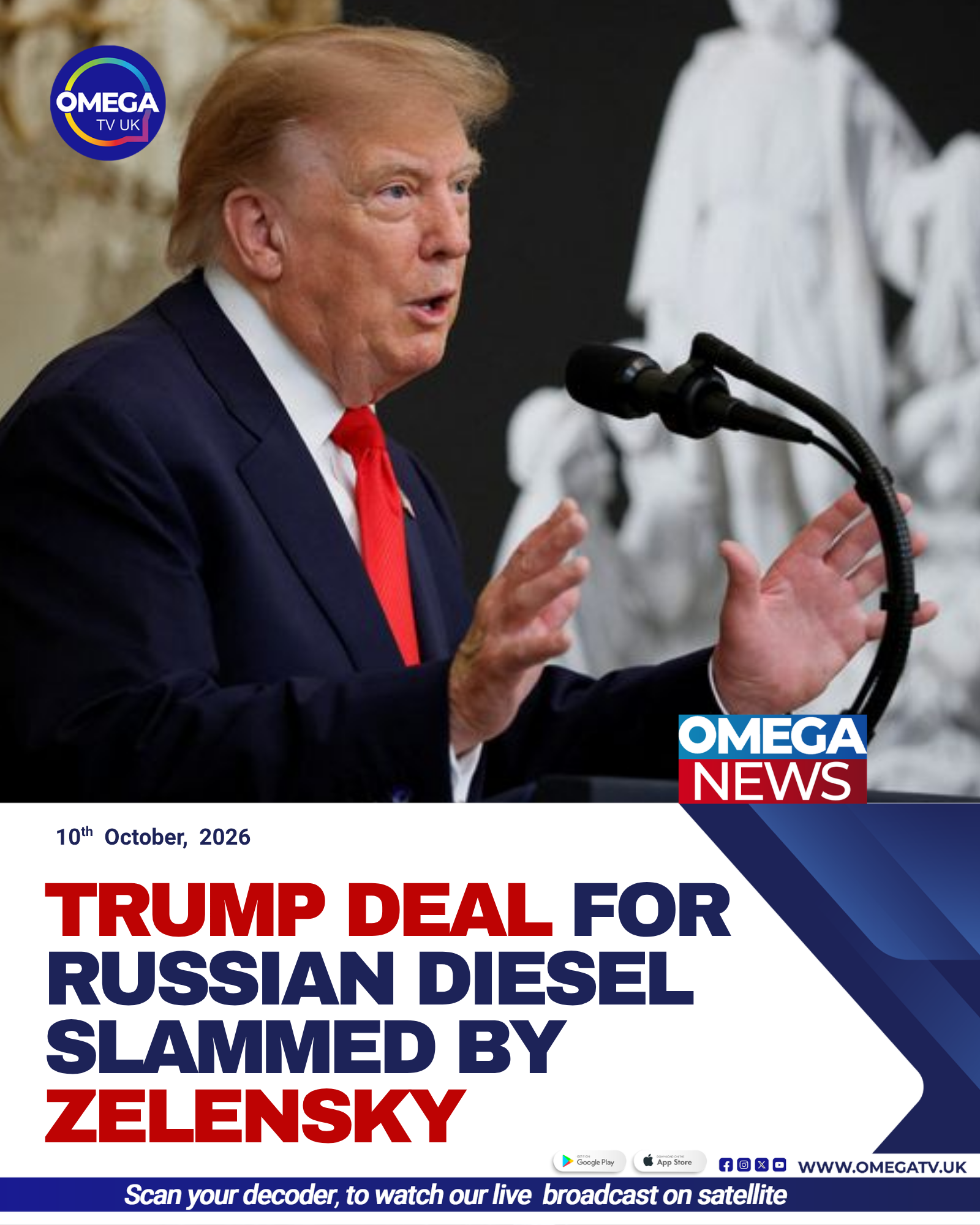 US President Donald Trump’s Russian diesel import agreement draws criticism from Ukrainian President Volodymyr Zelensky amid rising global fuel prices.