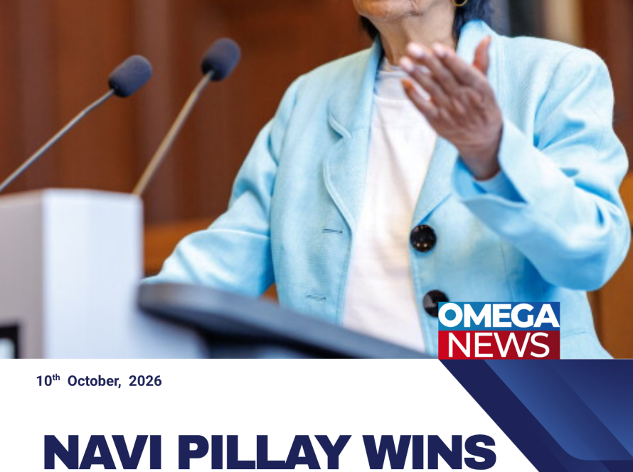 South African-born jurist Navi Pillay, former UN human rights chief, receives the Nobel Peace Prize for her work promoting international law and human rights.