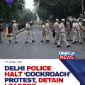 Police crack down on ‘cockroach’ protest in Delhi as group says leaders detained