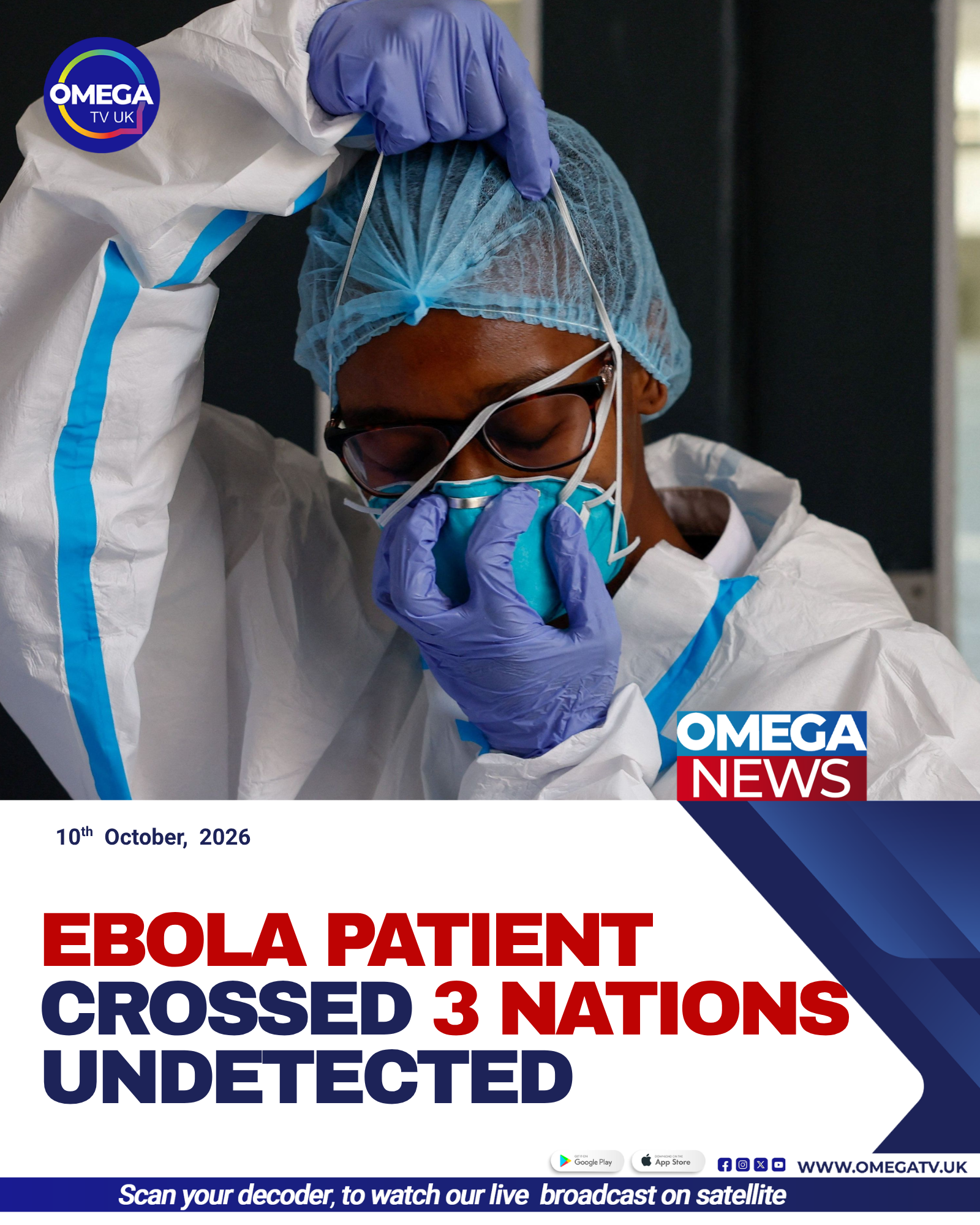 Healthcare workers in protective equipment responding to an Ebola outbreak in Central Africa.