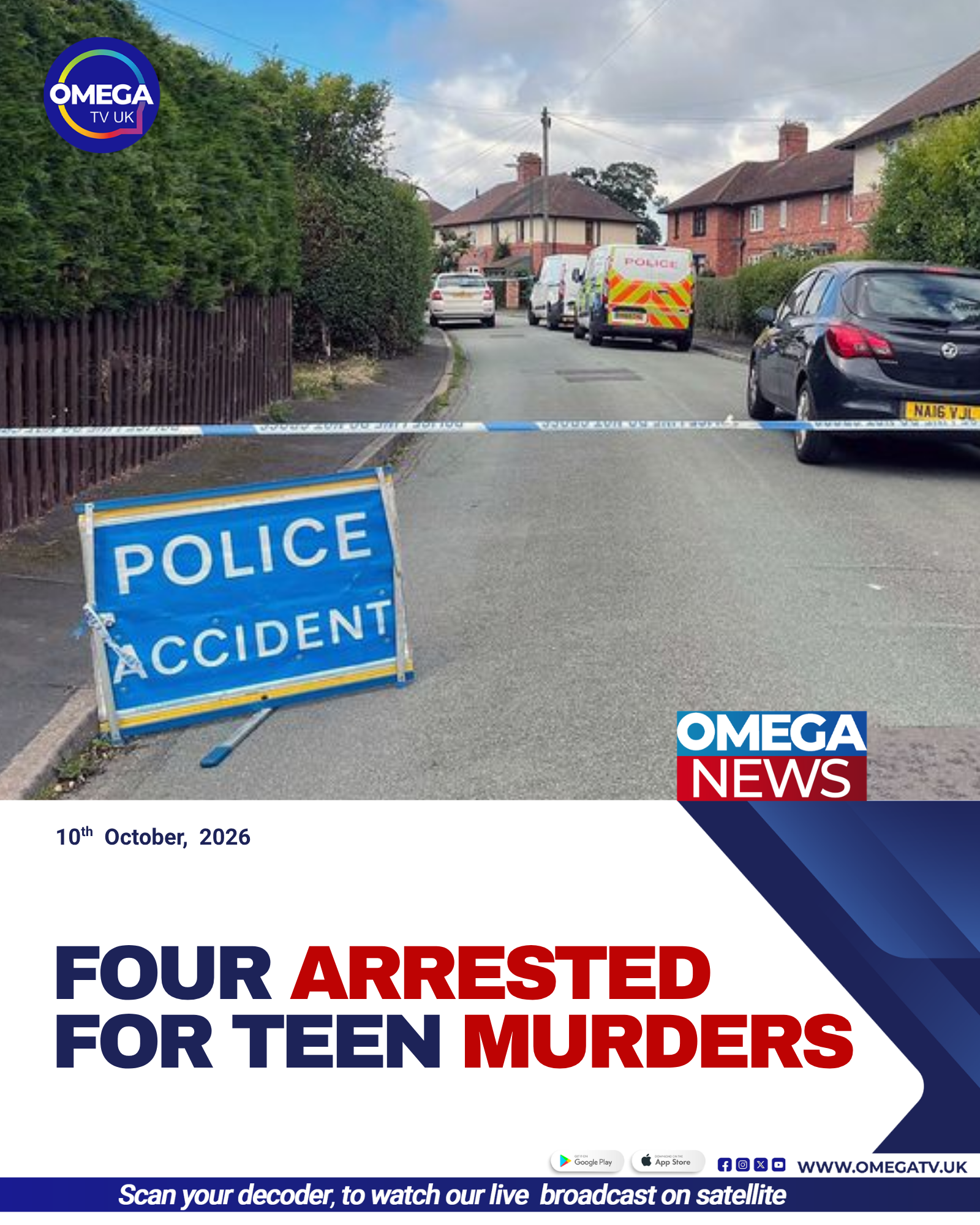 Police cordon on Brookhouse Road in Meir, Stoke-on-Trent, following a fatal attack.