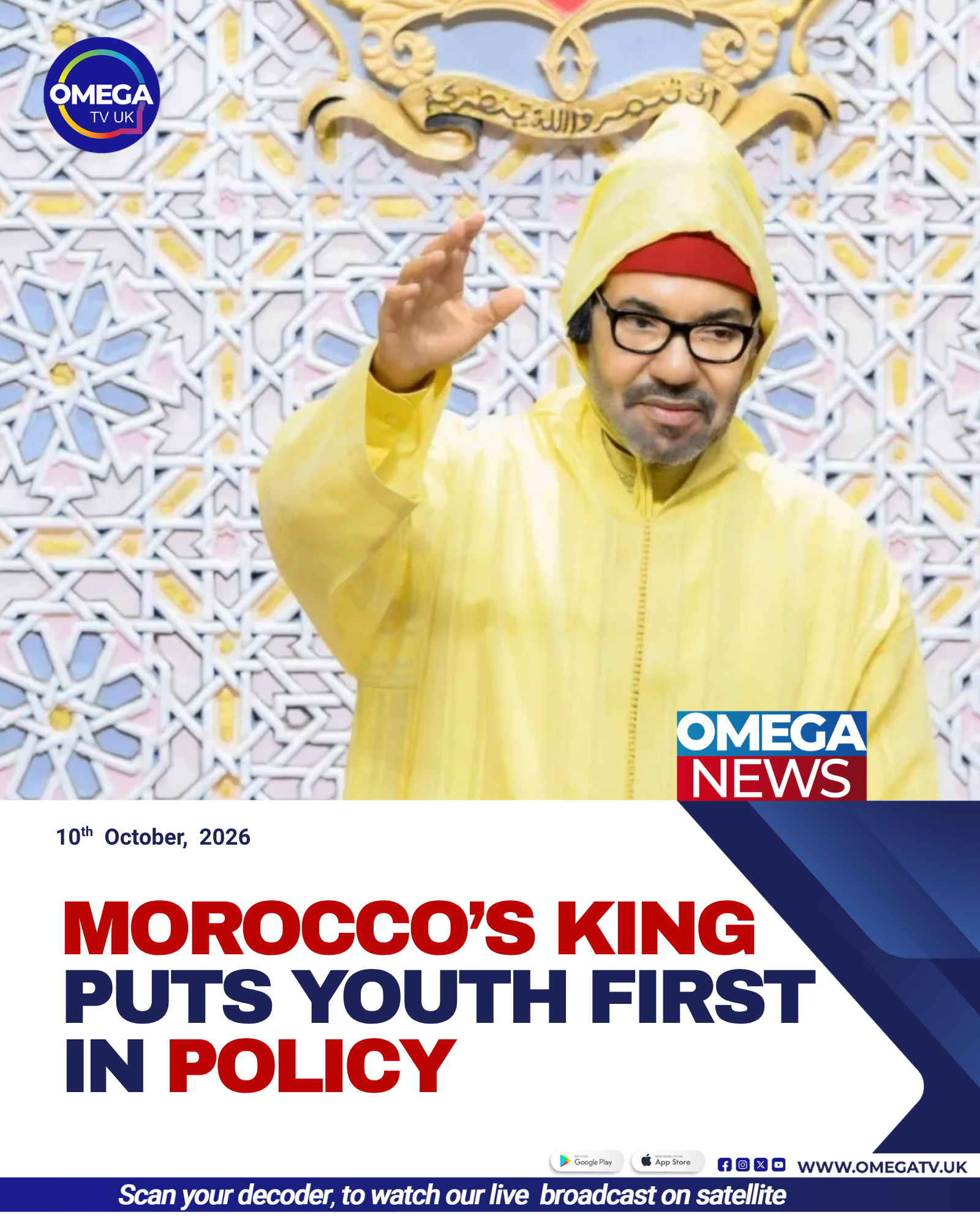 Morocco’s King Mohammed VI addresses parliament during the opening of a new parliamentary session in Rabat.