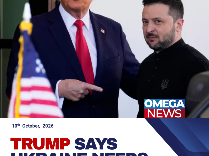 US President Donald Trump speaks to reporters outside the White House amid tensions with Ukrainian President Volodymyr Zelensky over Russian diesel exports.