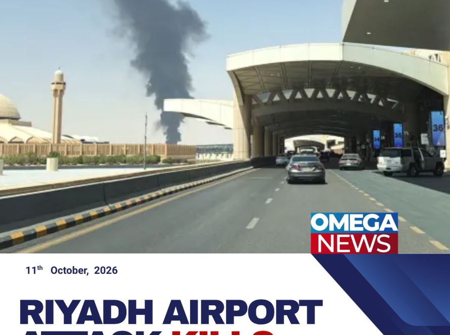 Smoke rises near King Khalid International Airport in Riyadh following an attack that reportedly killed 12 people and injured more than 300.