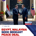 Egypt and Malaysia discuss political settlement to Middle East conflict