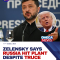 Zelensky accuses Russia of striking power plant after Trump’s claim of energy ceasefire