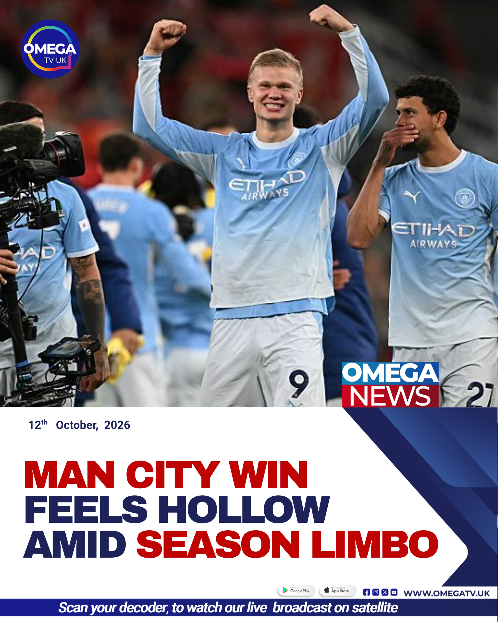 Manchester City players celebrate their 3-0 victory over Liverpool at Anfield amid ongoing financial allegations.