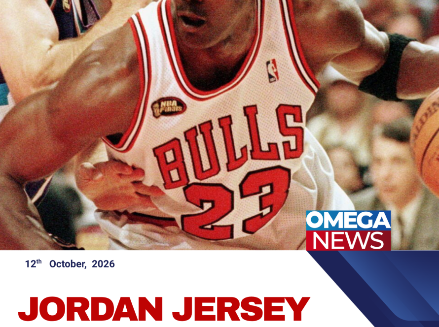 Michael Jordan’s signed Chicago Bulls jersey from Game Two of the 1998 NBA Finals, which sold for a record $14 million.