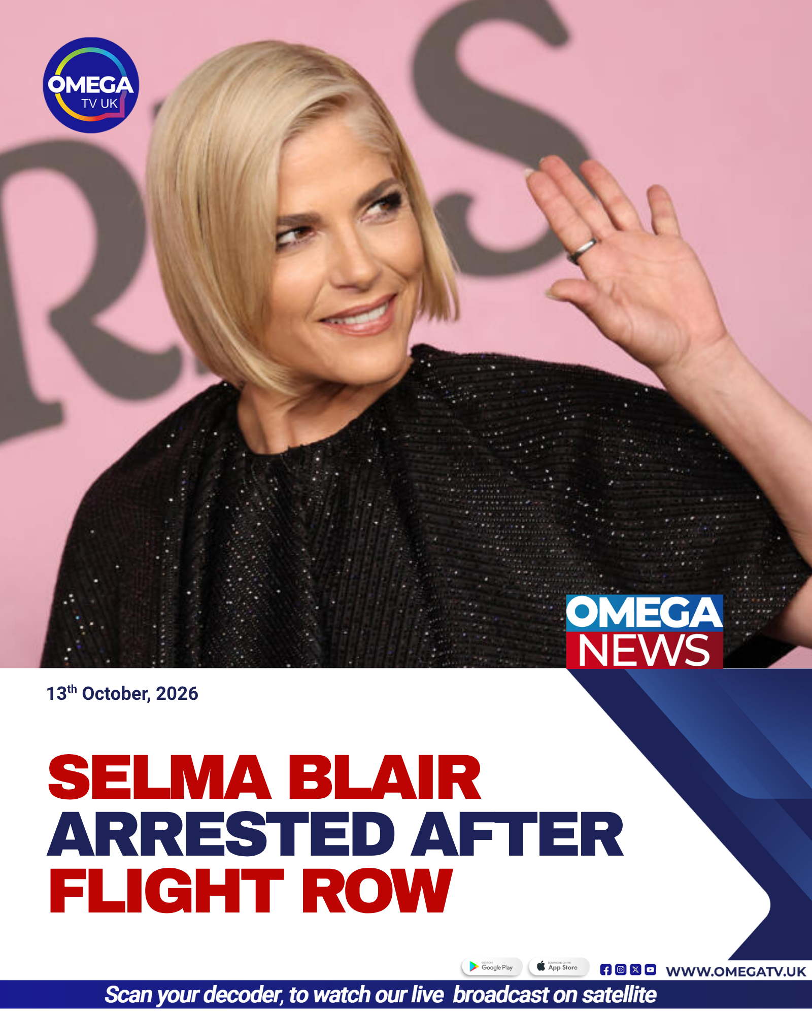 Actress Selma Blair, known for Legally Blonde and Cruel Intentions, who was reportedly arrested following an alleged incident aboard a flight.