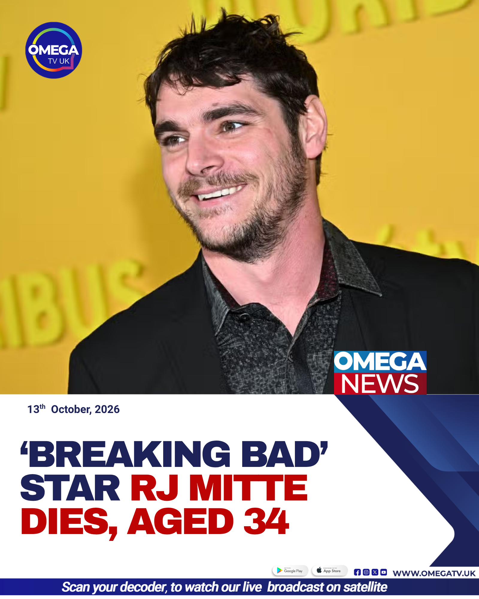 RJ Mitte, the actor known for portraying Walter White Jr. in the television series Breaking Bad. Tags: RJ Mitte, Breaking Bad, Walter White Jr, Bryan Cranston, television actor, disability rights, cerebral palsy,